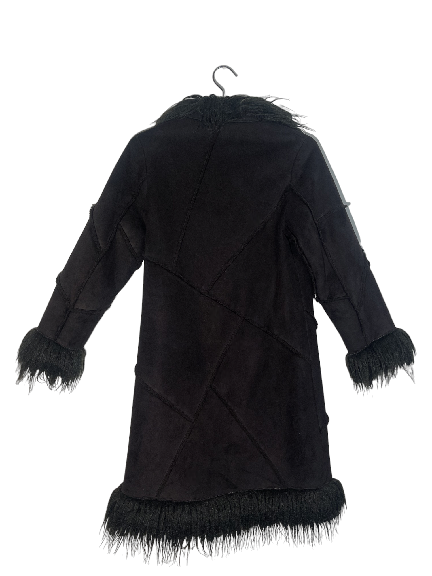 Black Suede Fur Coat