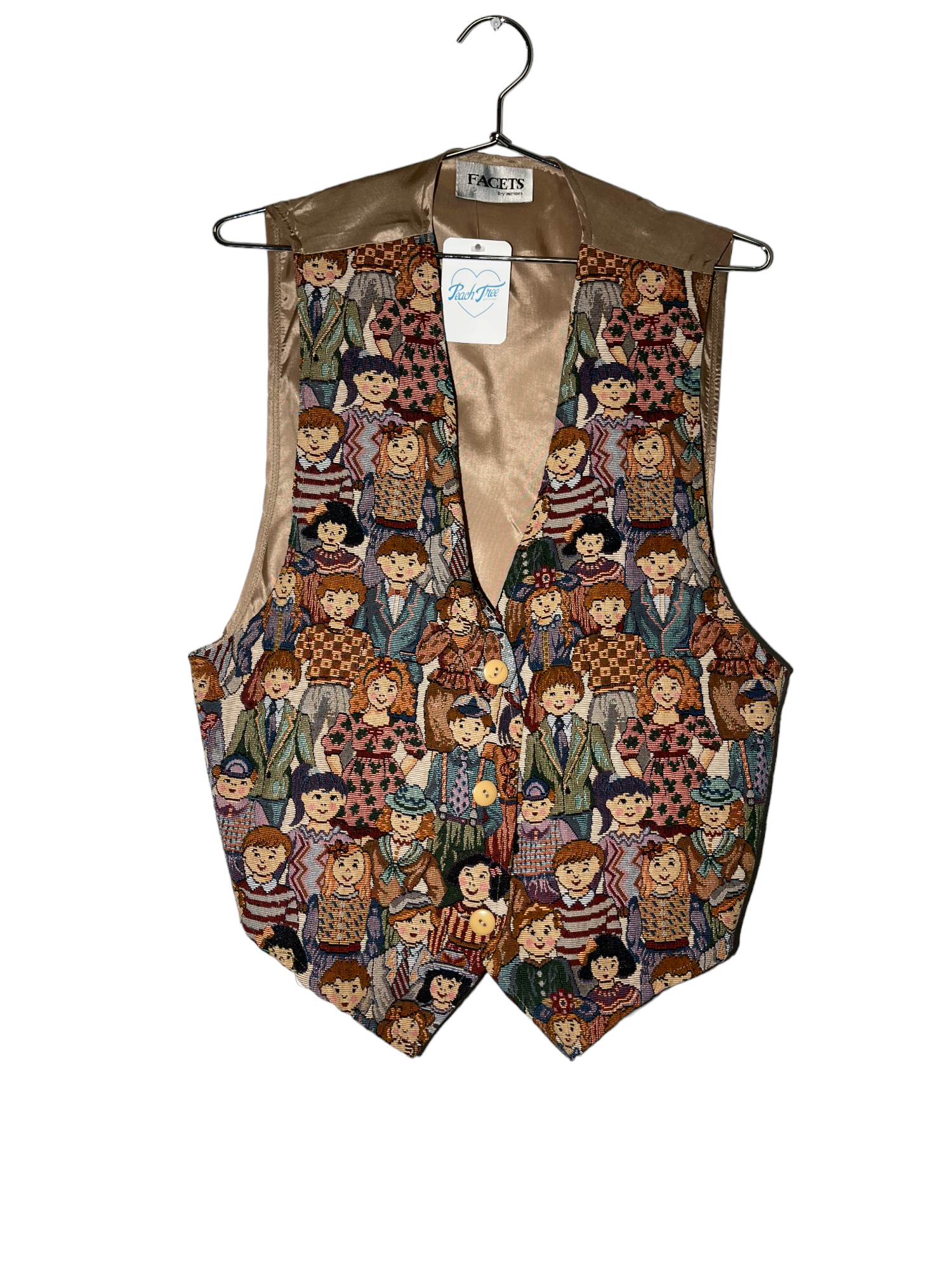 Vintage Facets Faces Vest