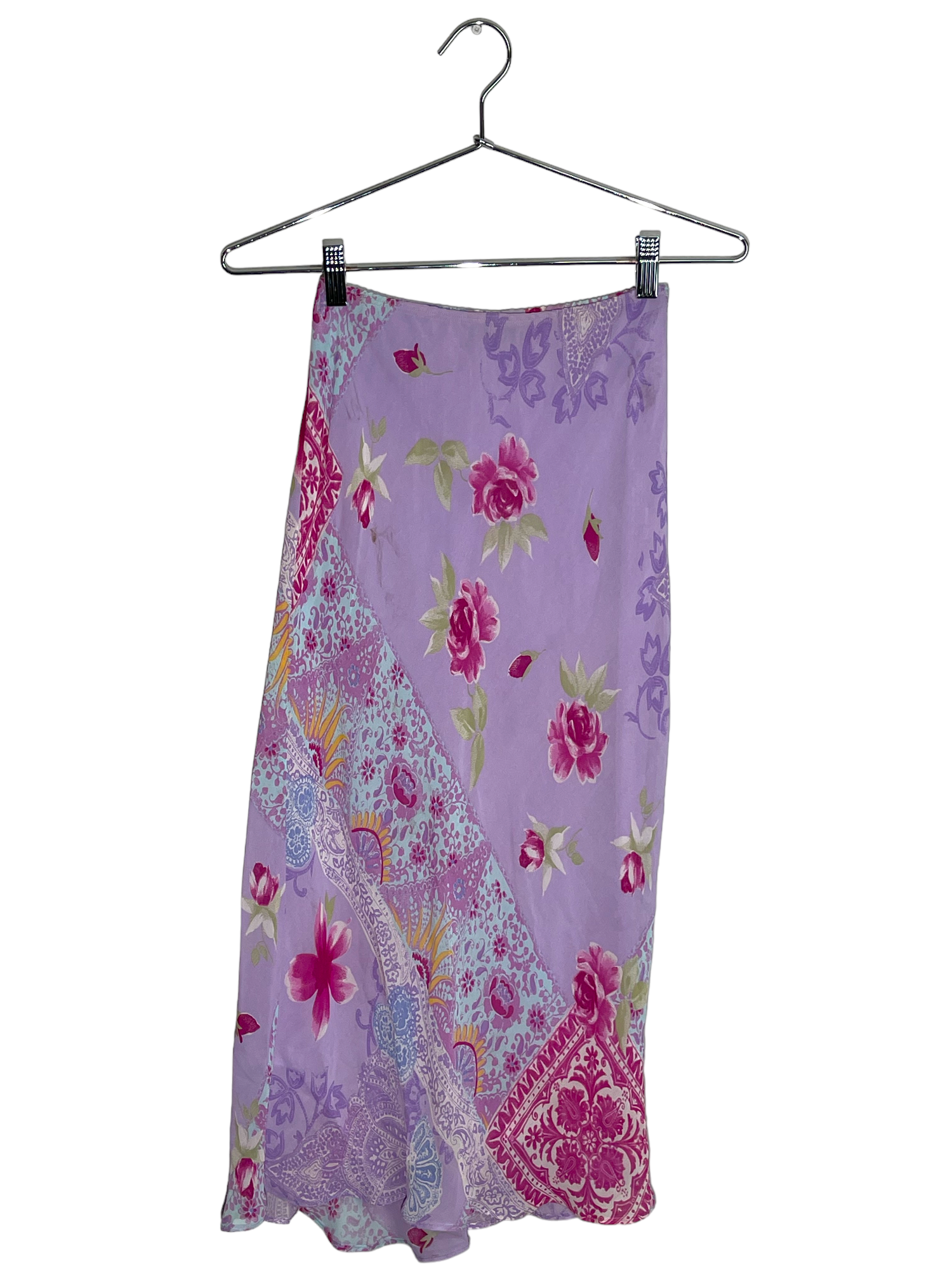 Lilac Floral Midi Skirt