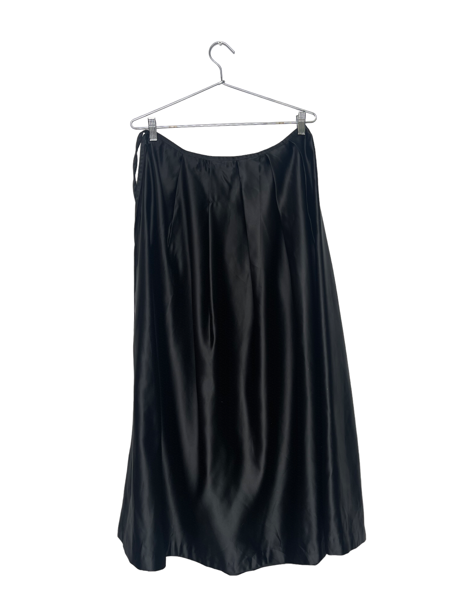 Black Satin Maxi Skirt