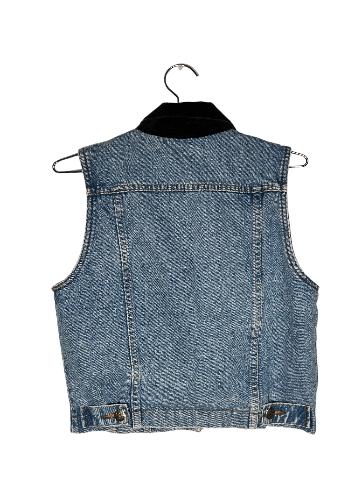 Pasta Denim Vest Velvet Collar