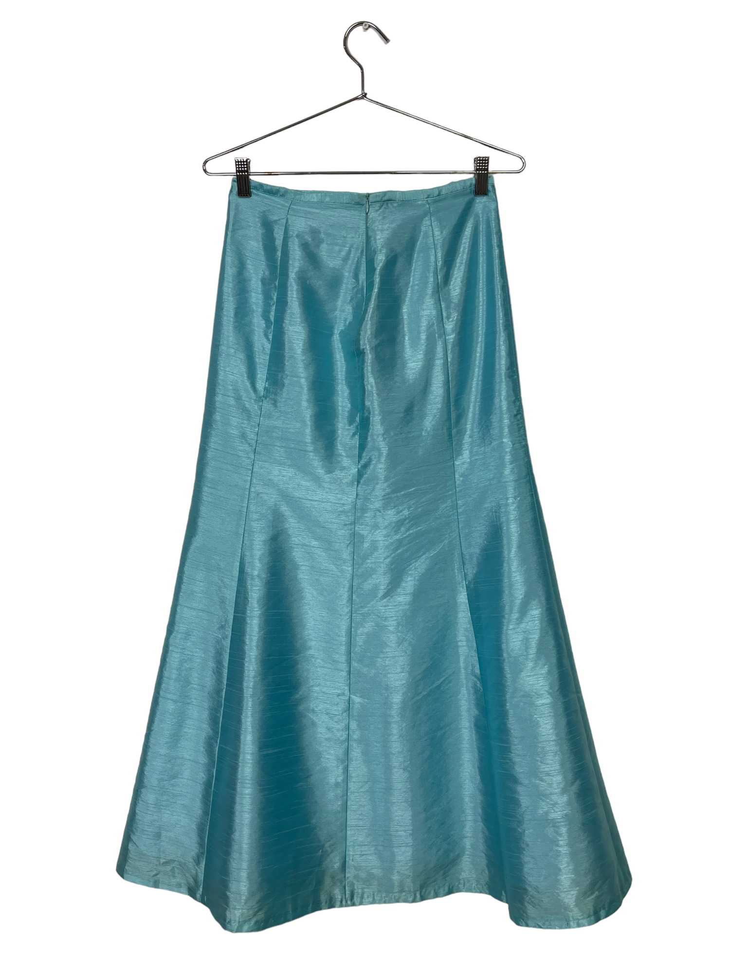Blue Midi Skirt With Ribbons