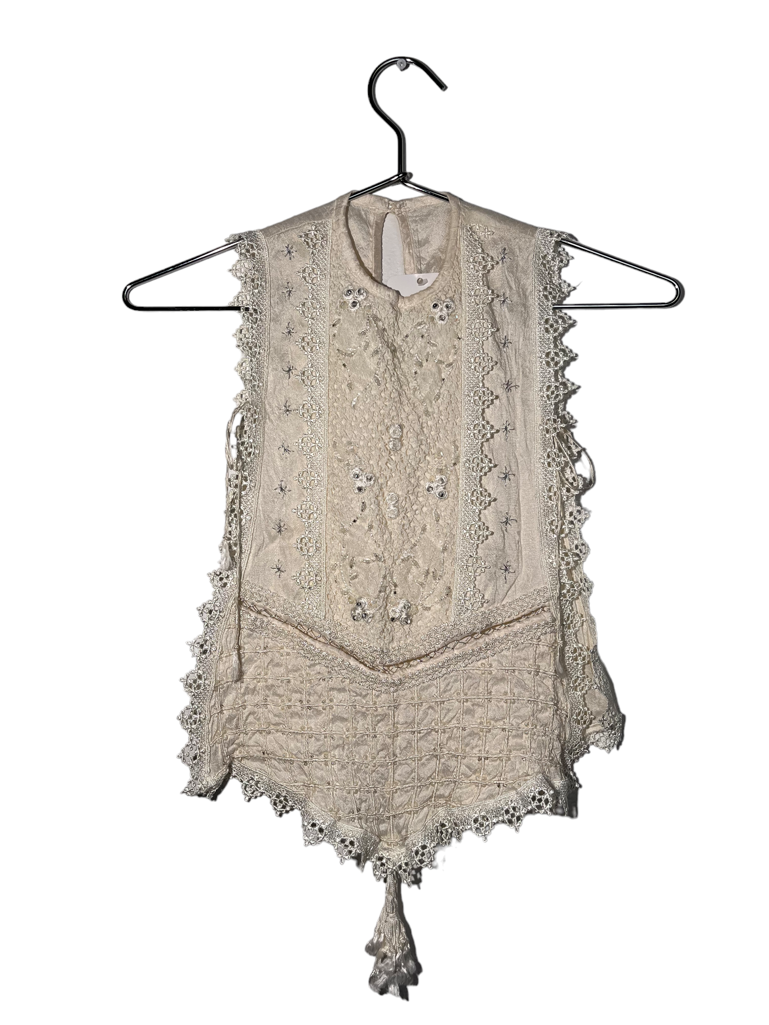 Embroidered Beaded Lace Top