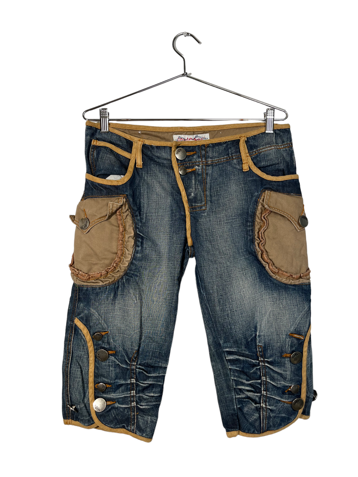 Denim Capri's with Khaki Pockets