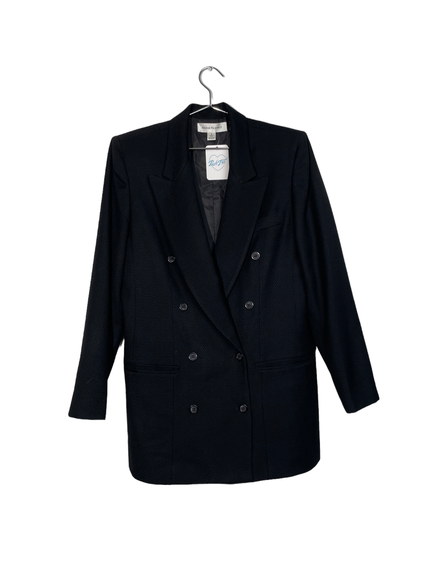 Double-Breasted Stretch Wool Blazer