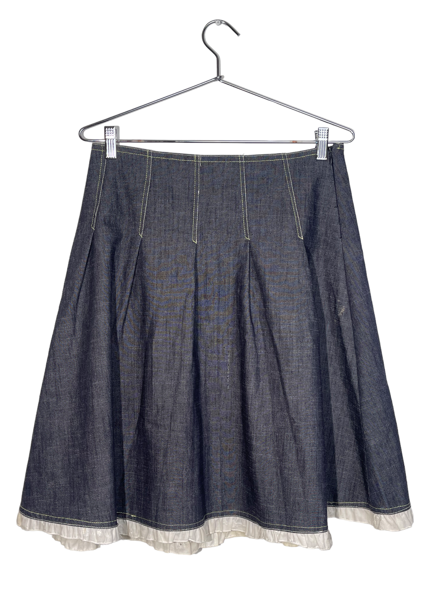 Bohemios Grey Midi Skirt With Ruffles