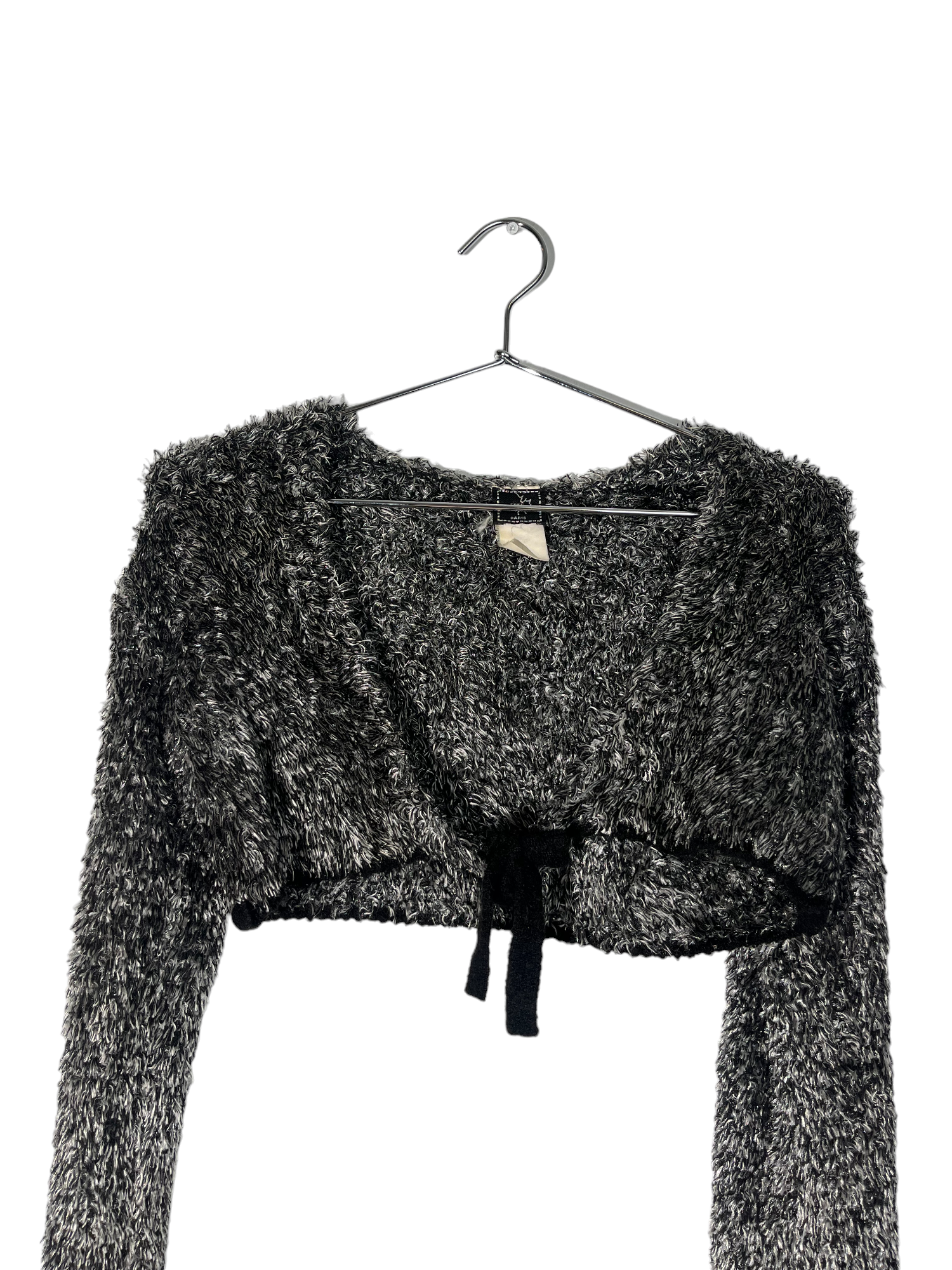 Fuzzy Long Sleeve Crop Top