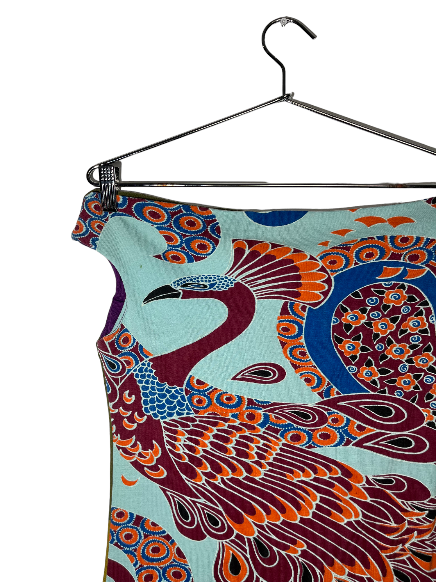 Custo Multi Patterned Top Peacock & Groovy Graphics
