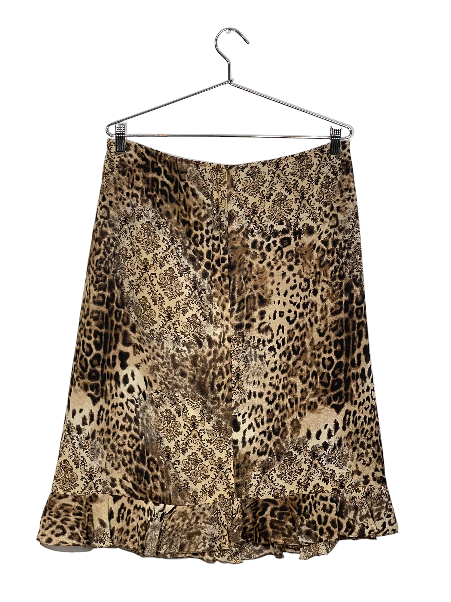 Leopard Patterned Midi Skirt