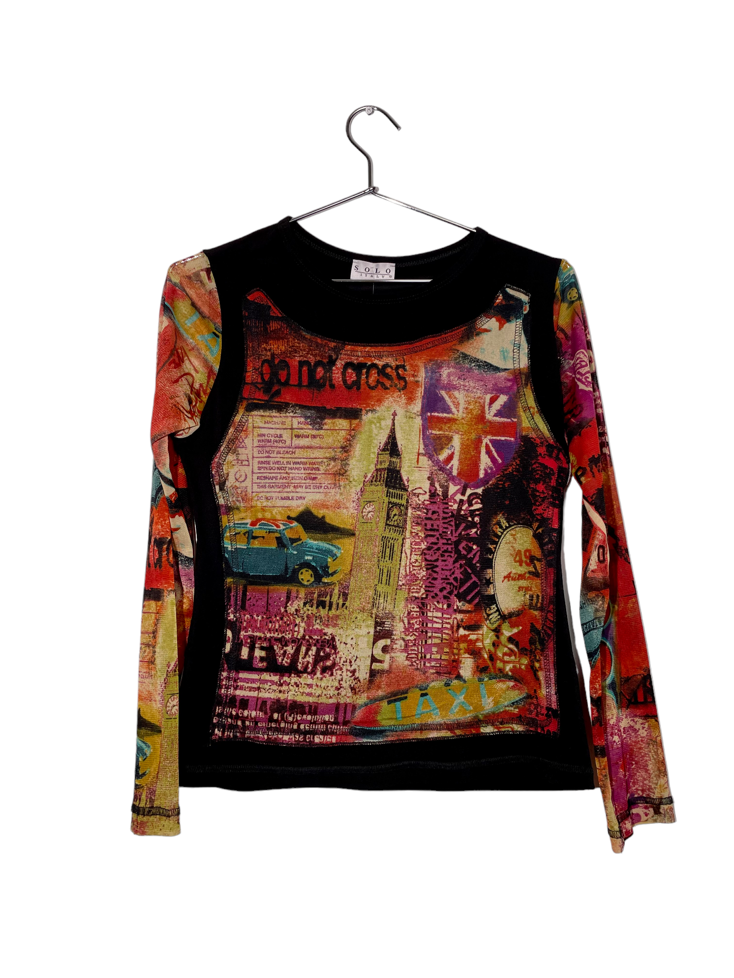 Multicolored Graphic Long Sleeve Top