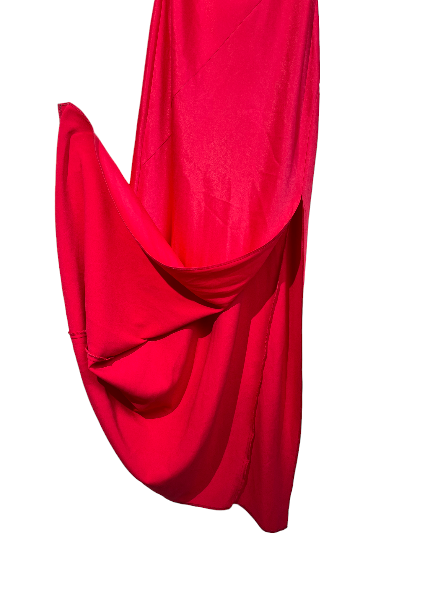 Hot Pink Cowl Neck Gown