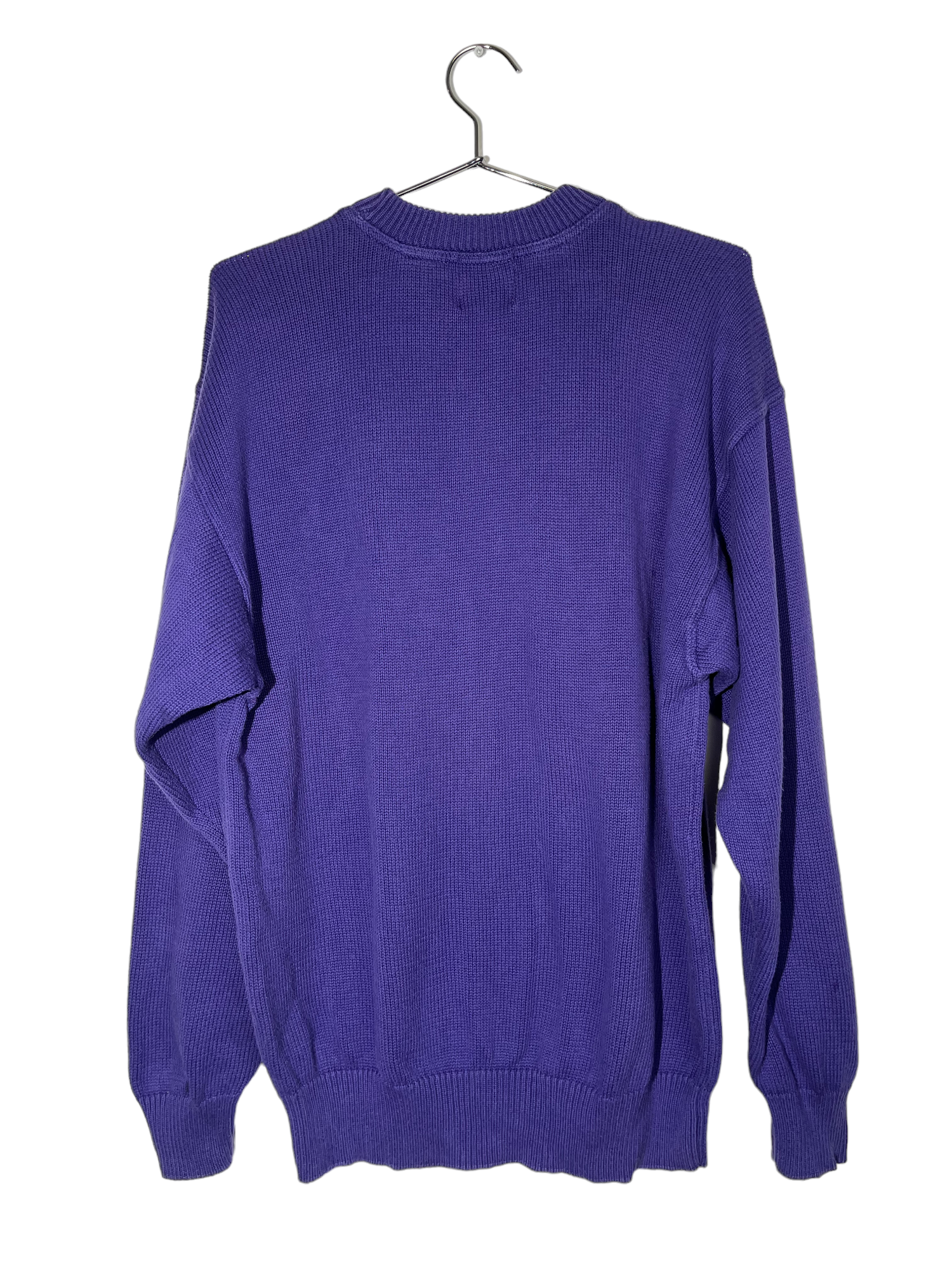 Leo Best Knitwear Purple Crewneck Sweater