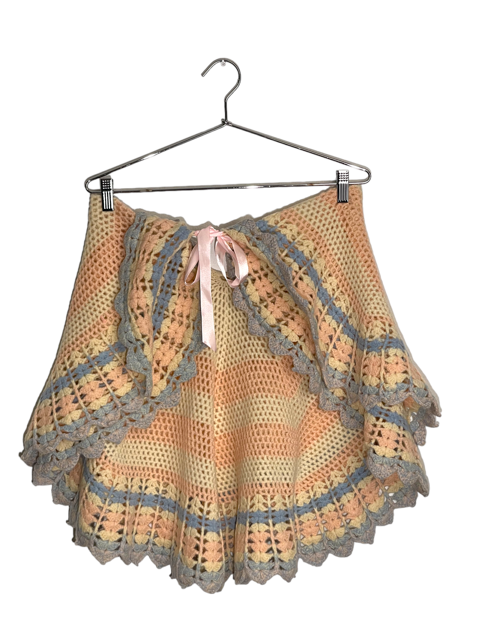 Coquette Multicolor Knitted Poncho