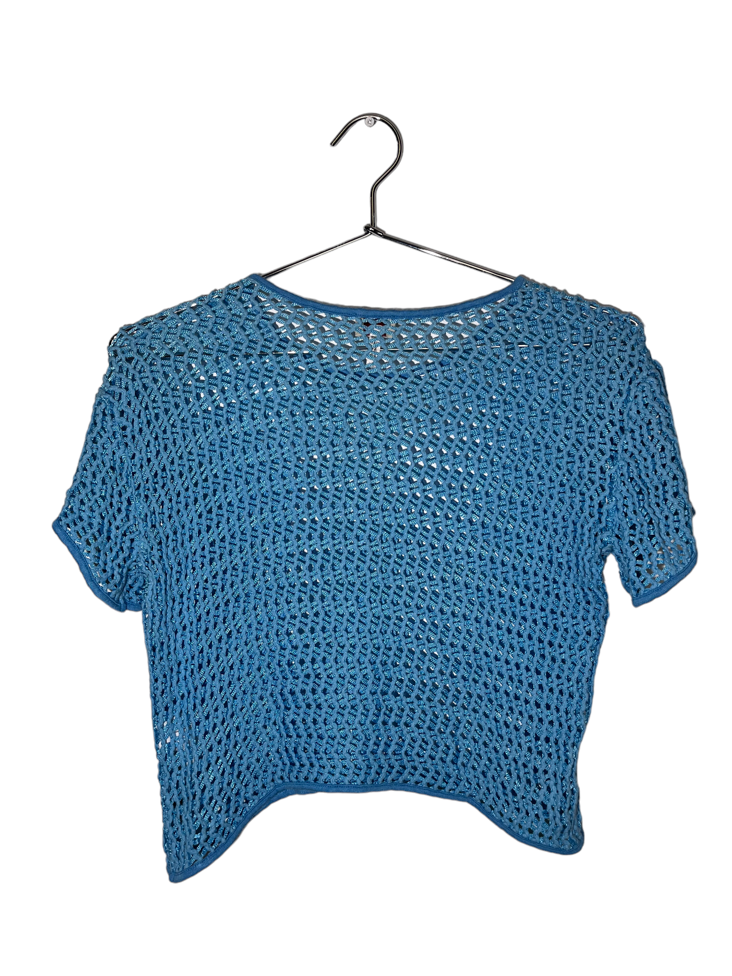 Armani Blue Mesh Cropped Tee