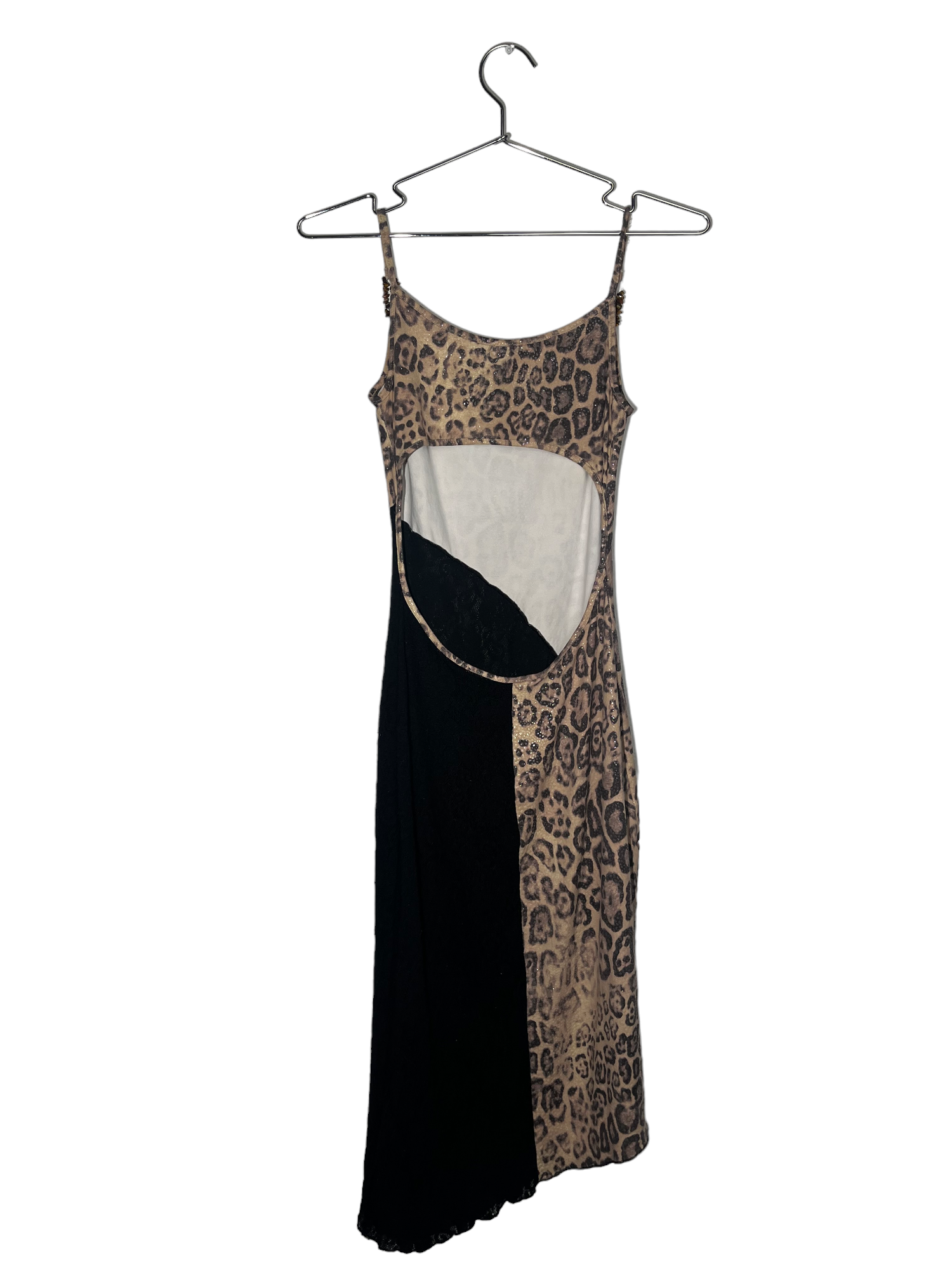 Black Lace & Leopard Gown