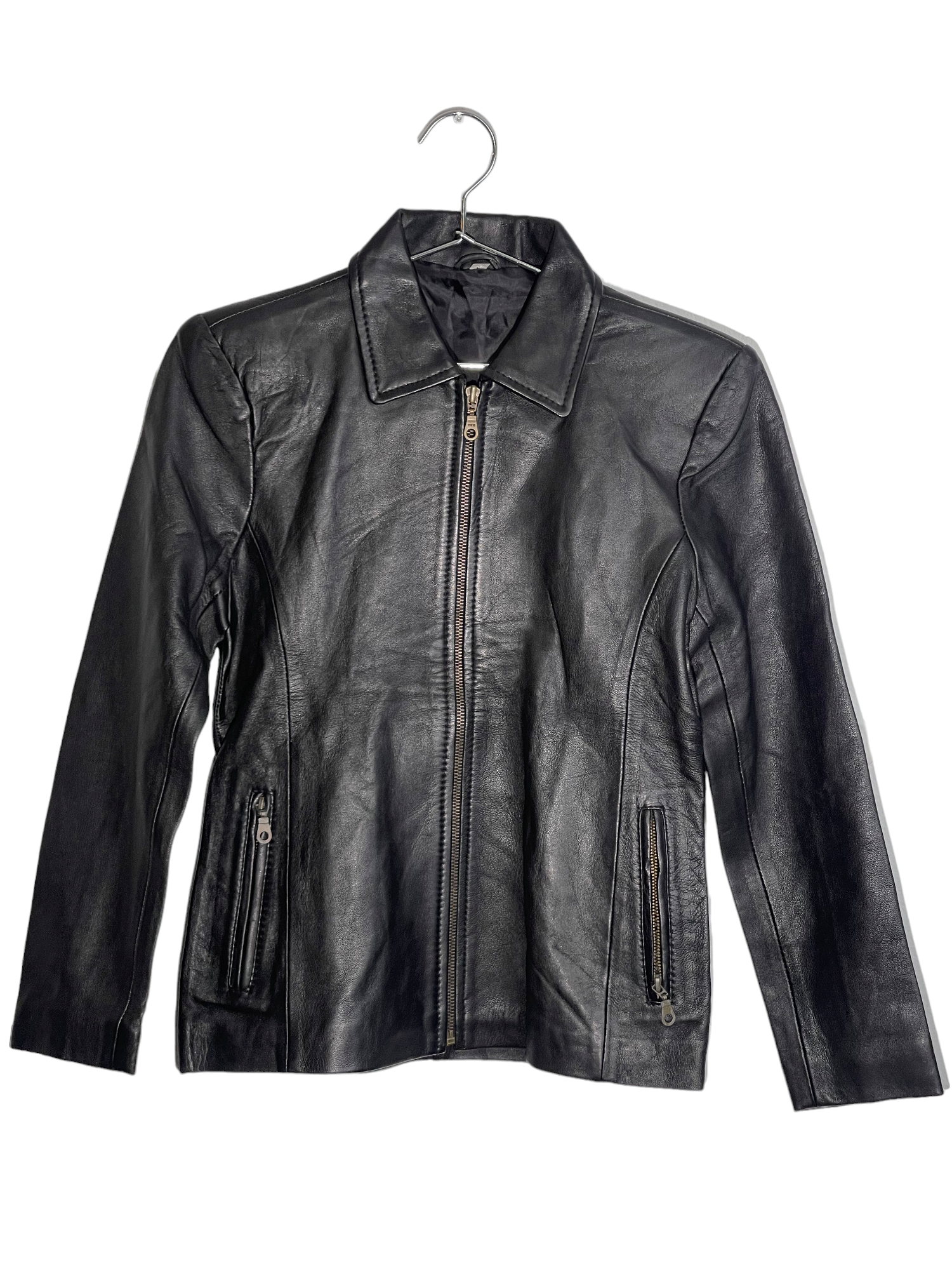 Black Slim Leather Jacket
