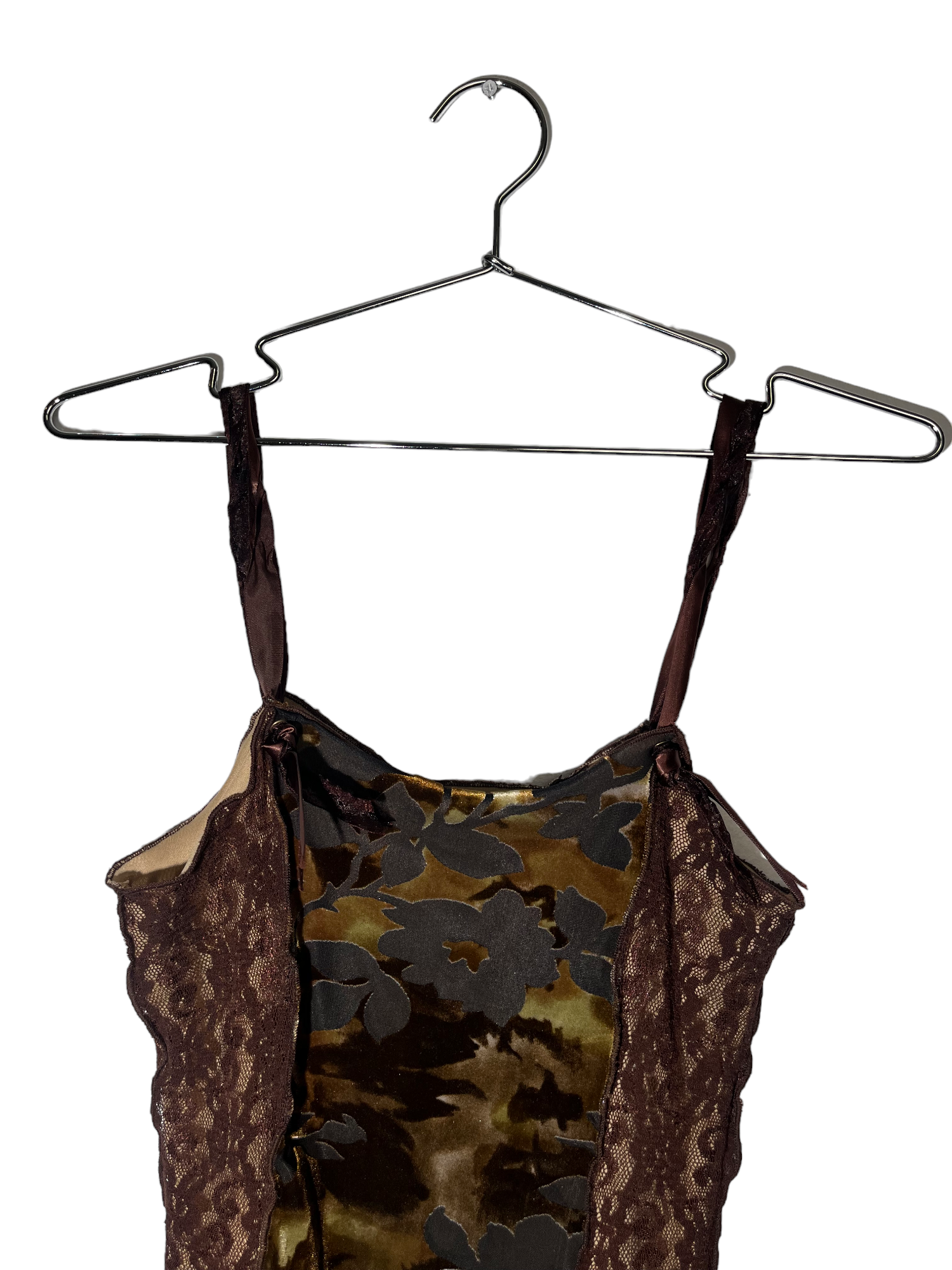 Y2K Brown & Green Multi Textured Tank