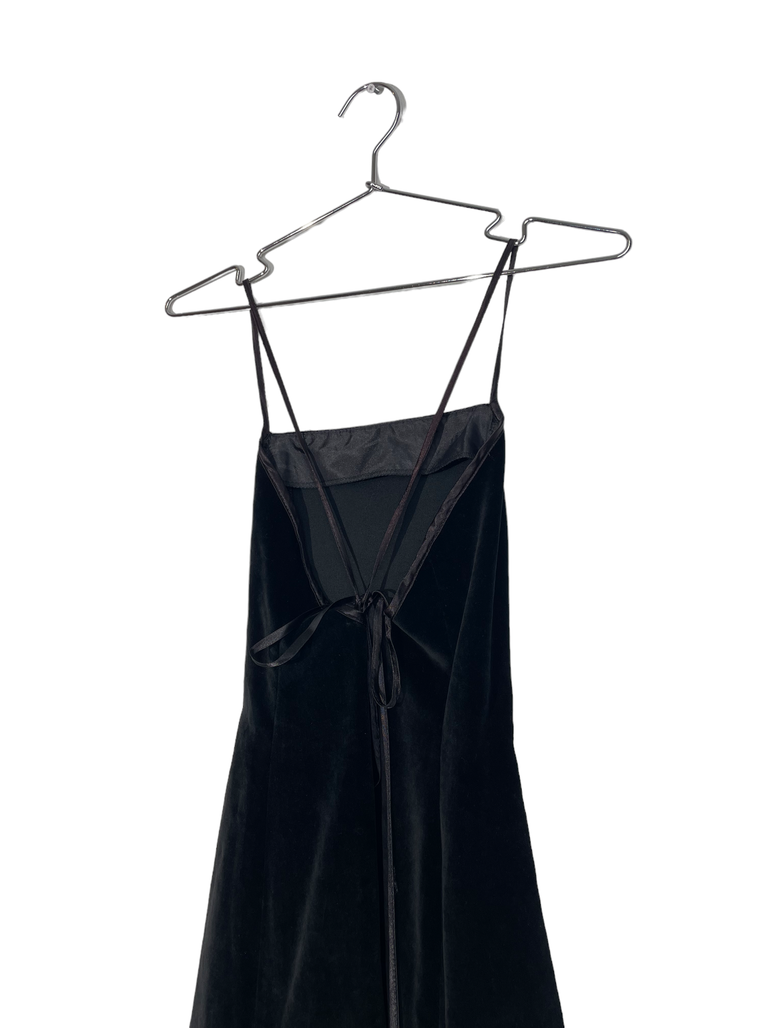 Black Velvet Strappy Maxi Dress