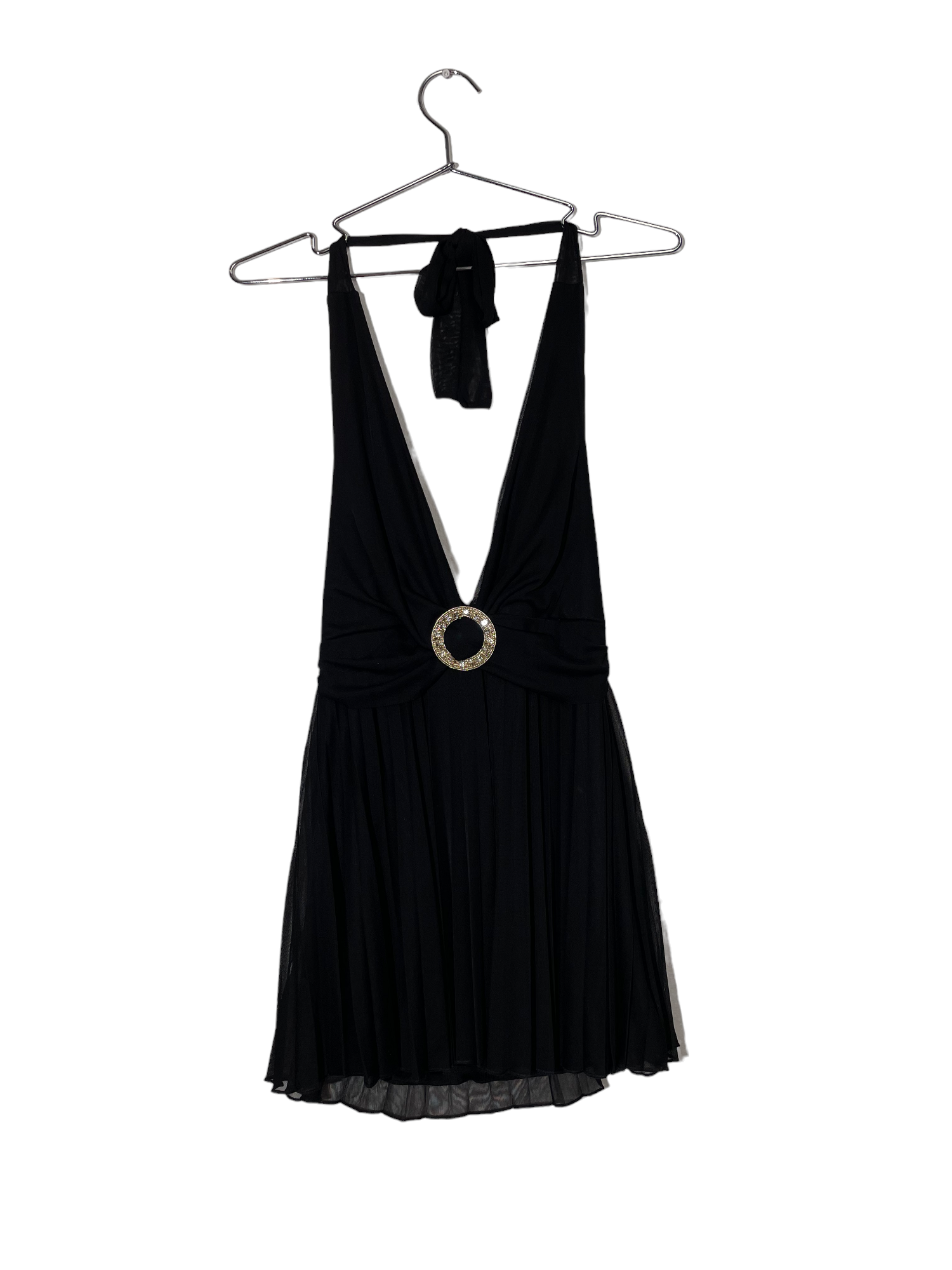 Women's Black Halter Dress