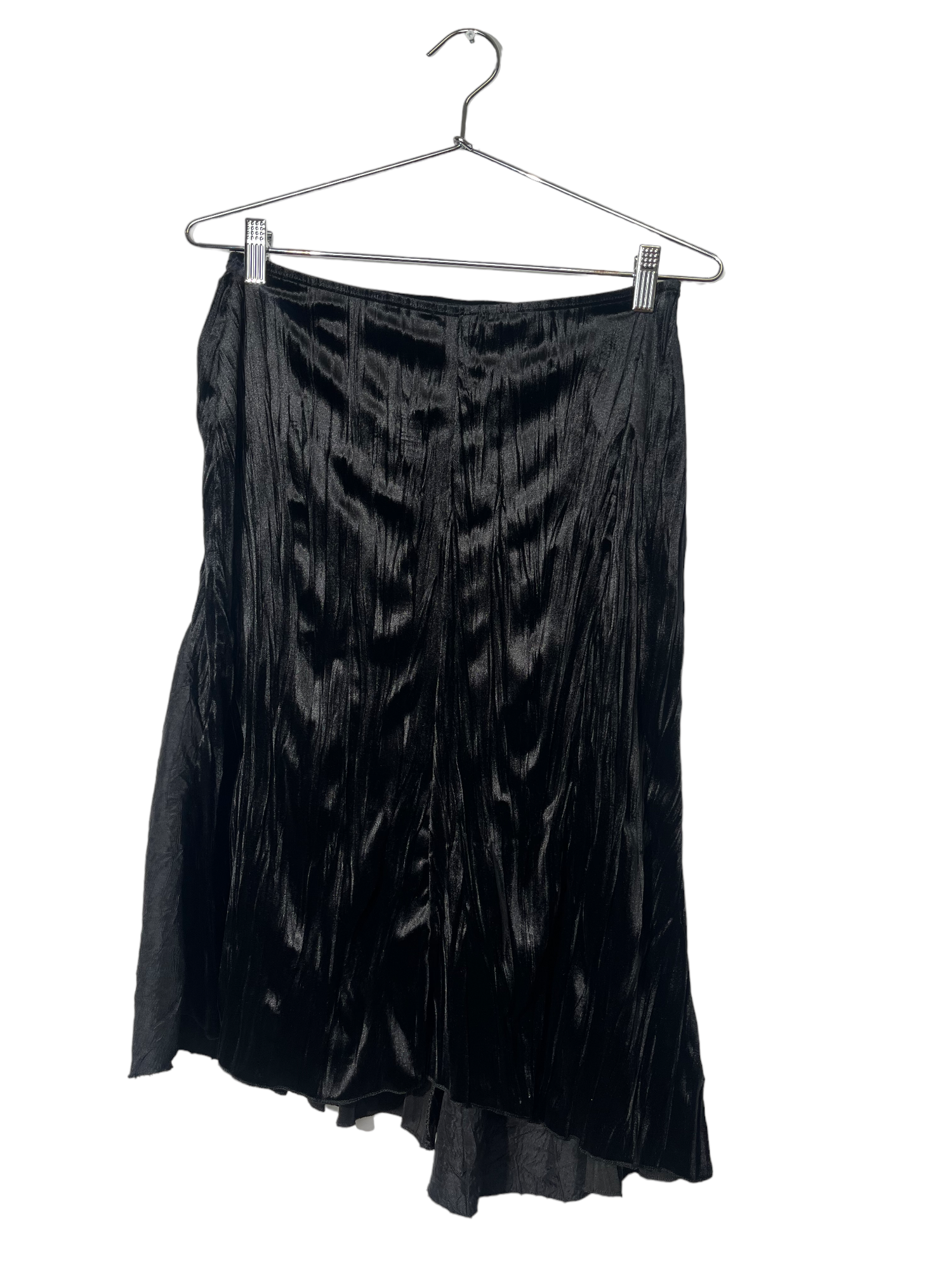 Velvet Paneled Flare Out Skirt