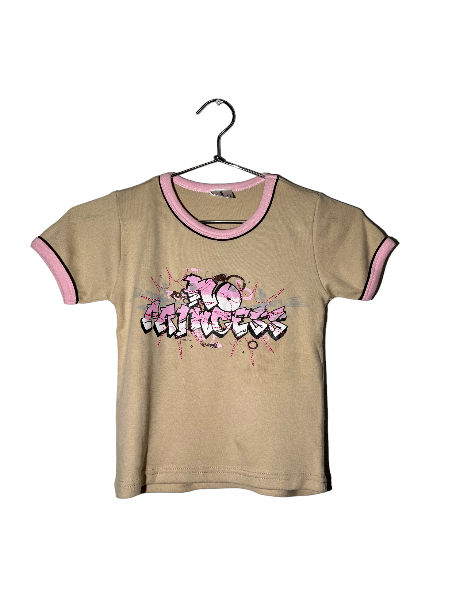 No Princess Print Baby Tee