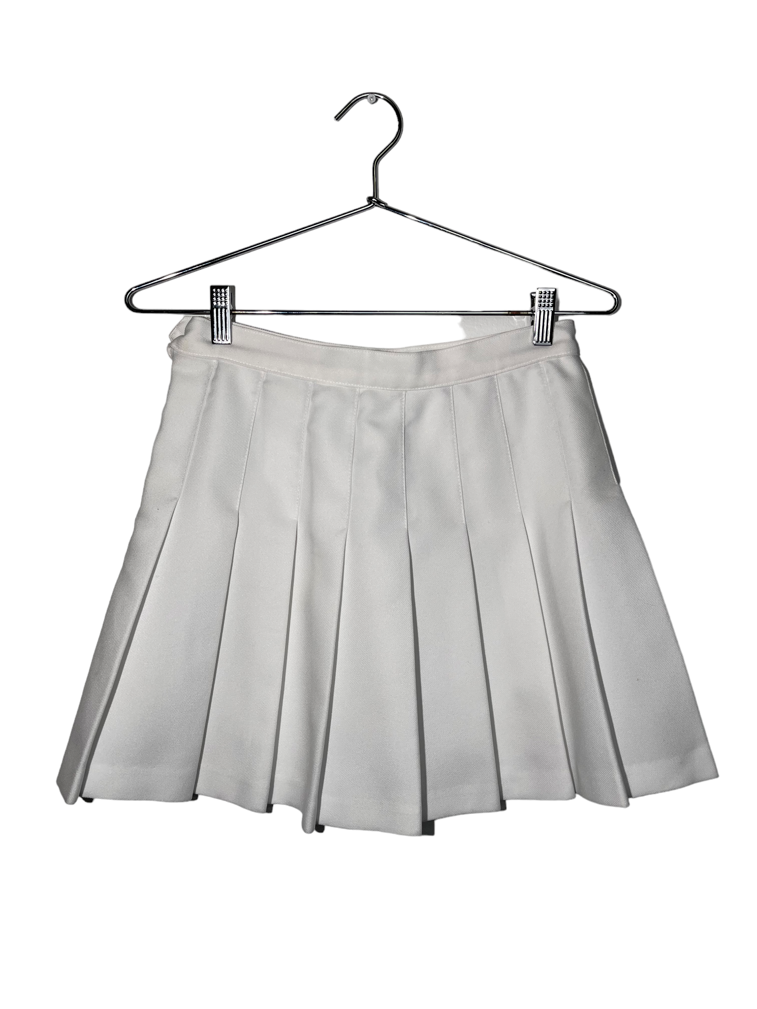 American Apparel White Pleated Skirt