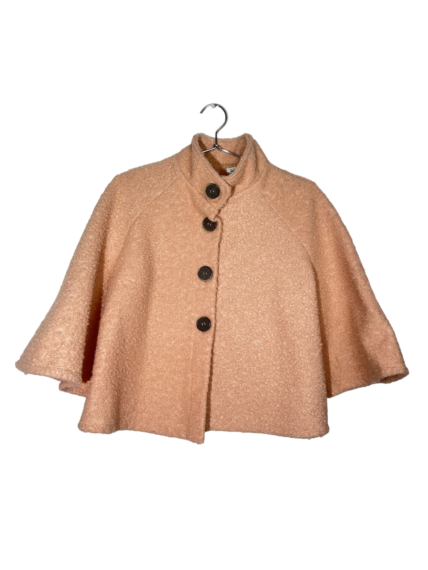 Pink Wool Buttoned Coat