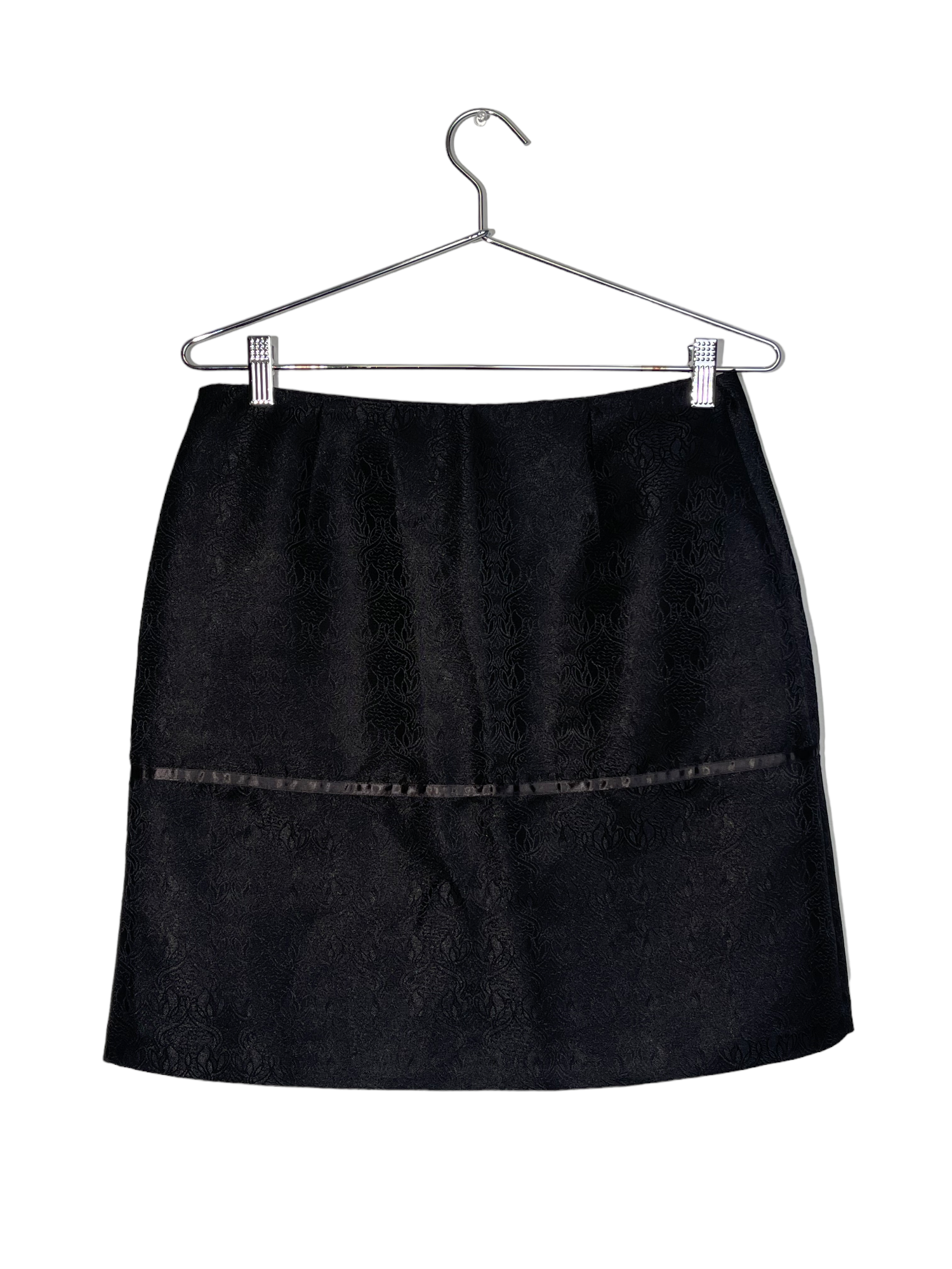 Black Pleated Skirt With Bow