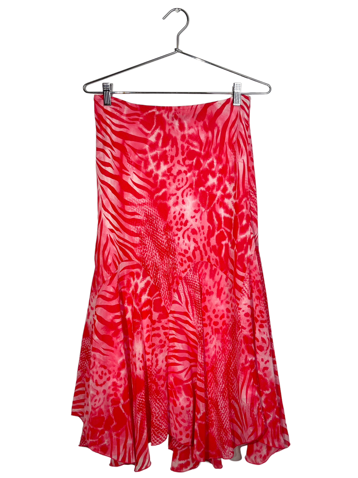 Fuchsia Mixed Print Midi Dress
