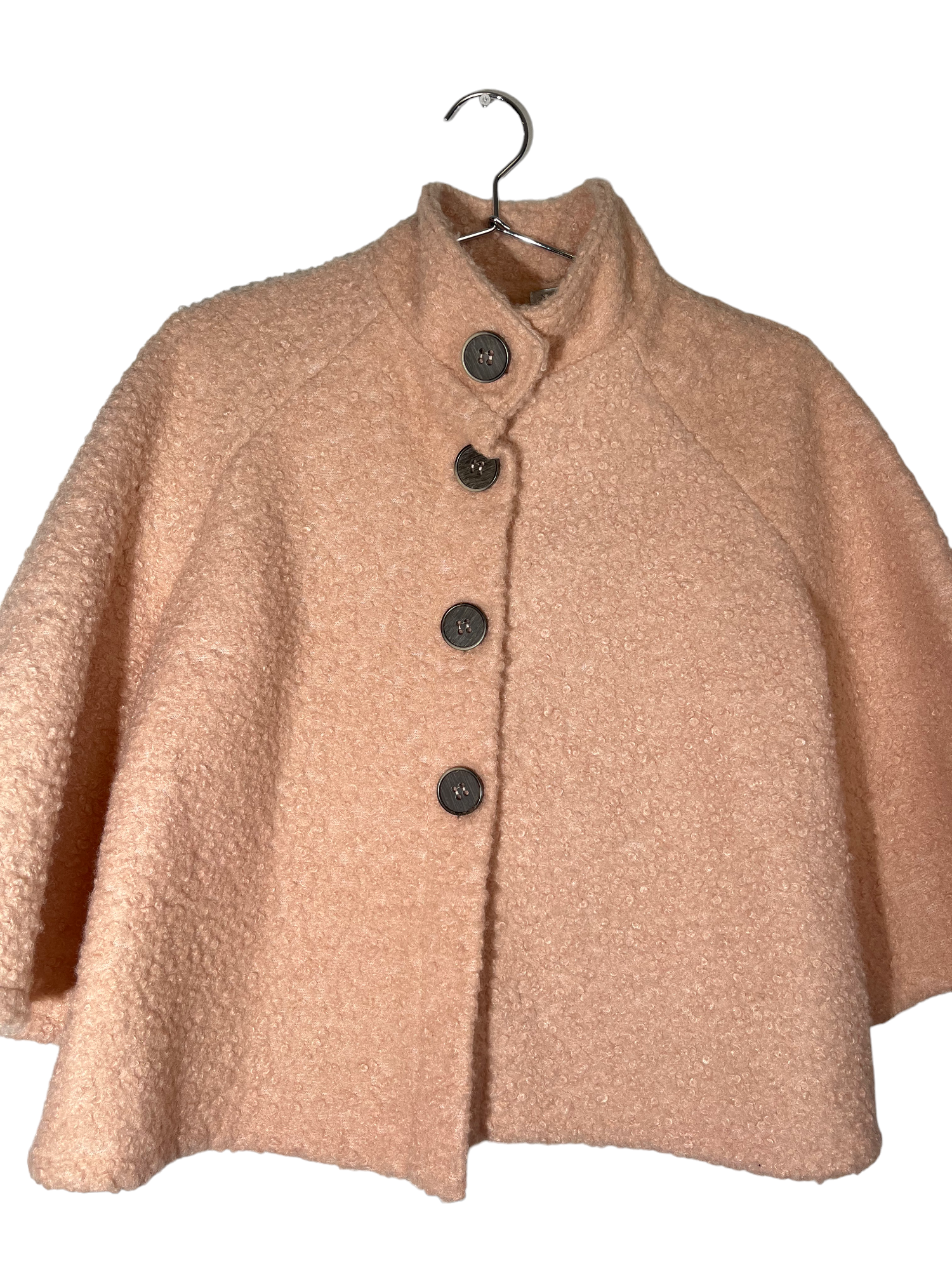 Pink Wool Buttoned Coat