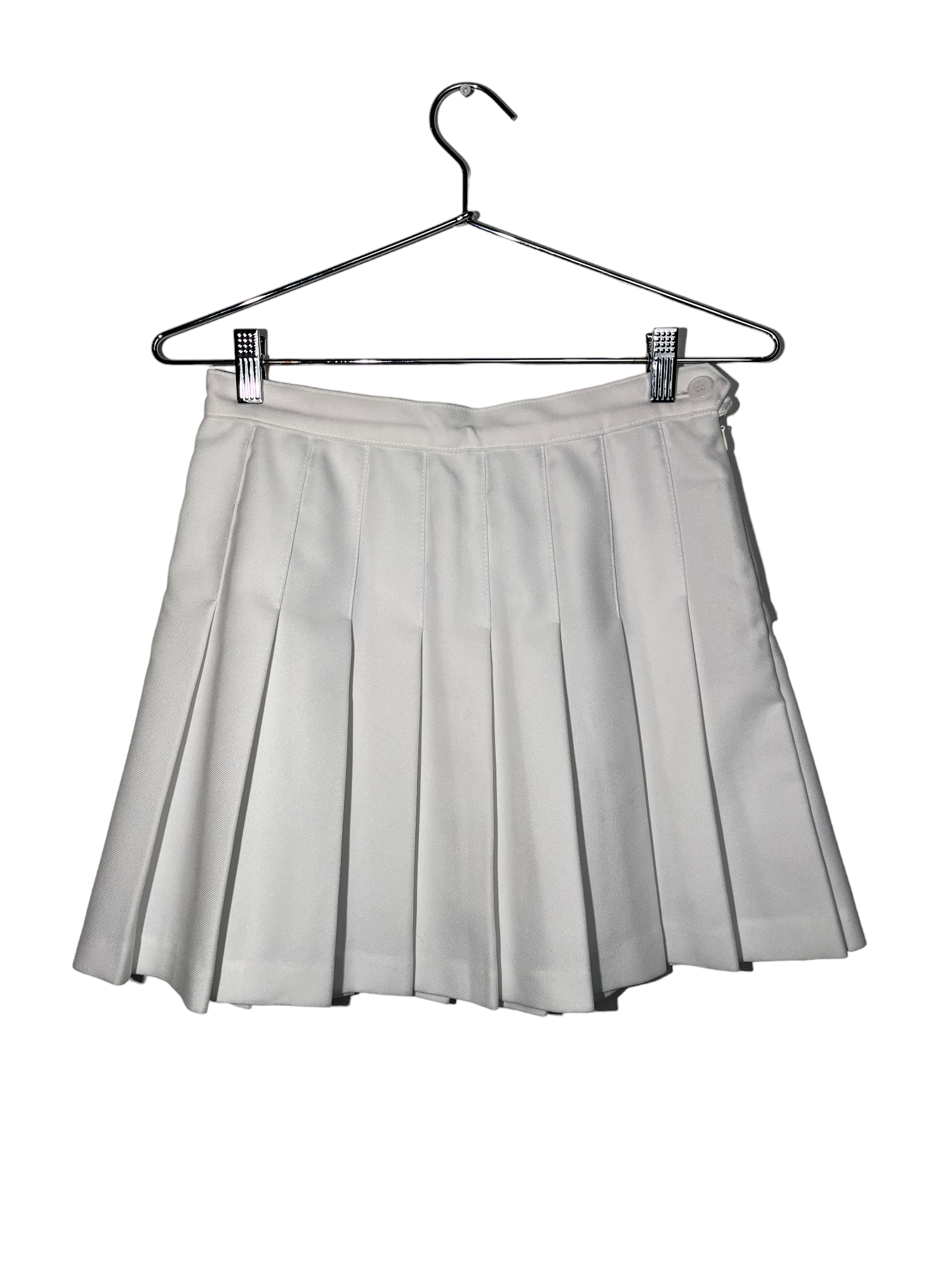 American Apparel White Pleated Skirt