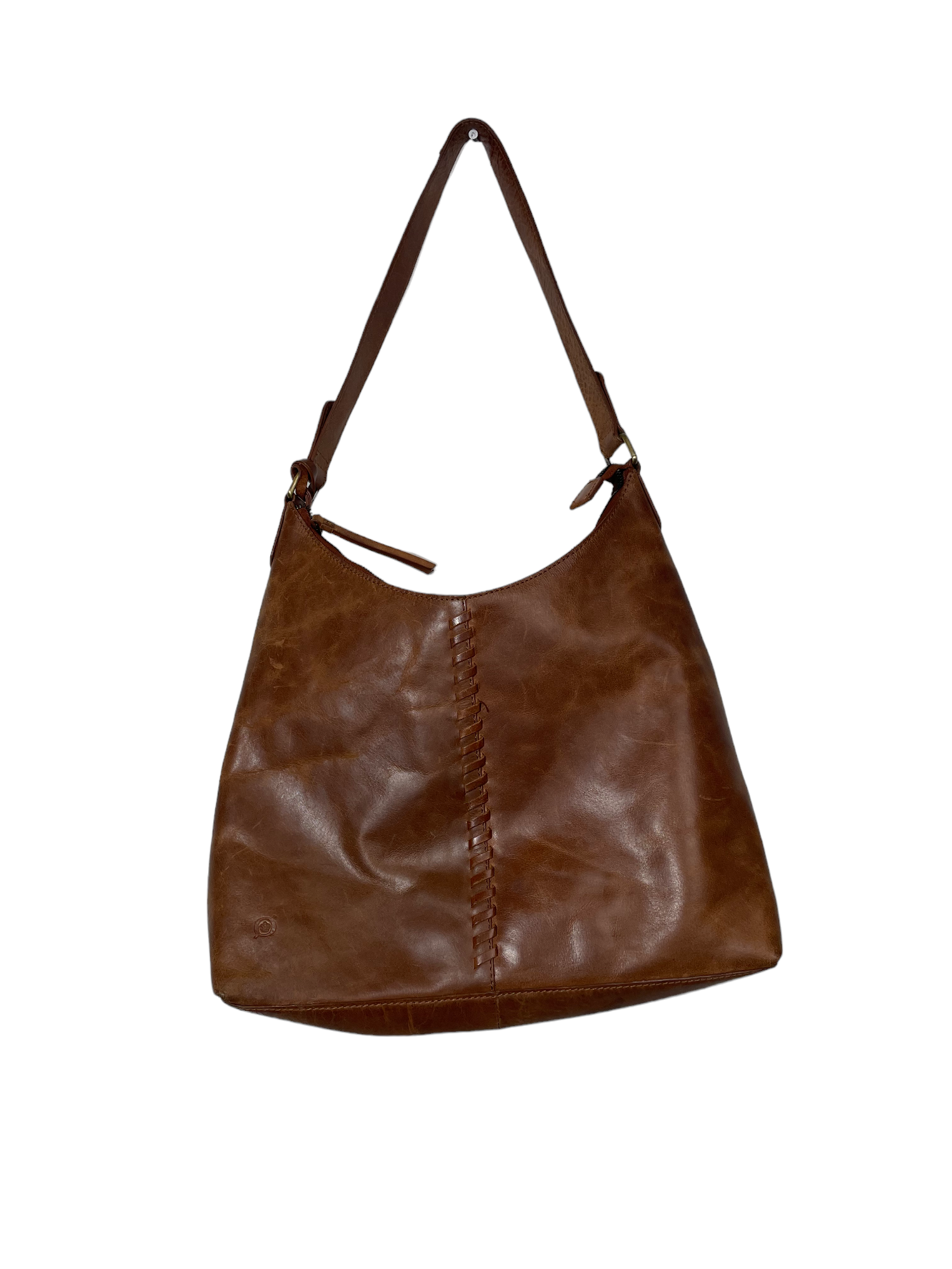 Caramel Brown Leather Shoulder Bag