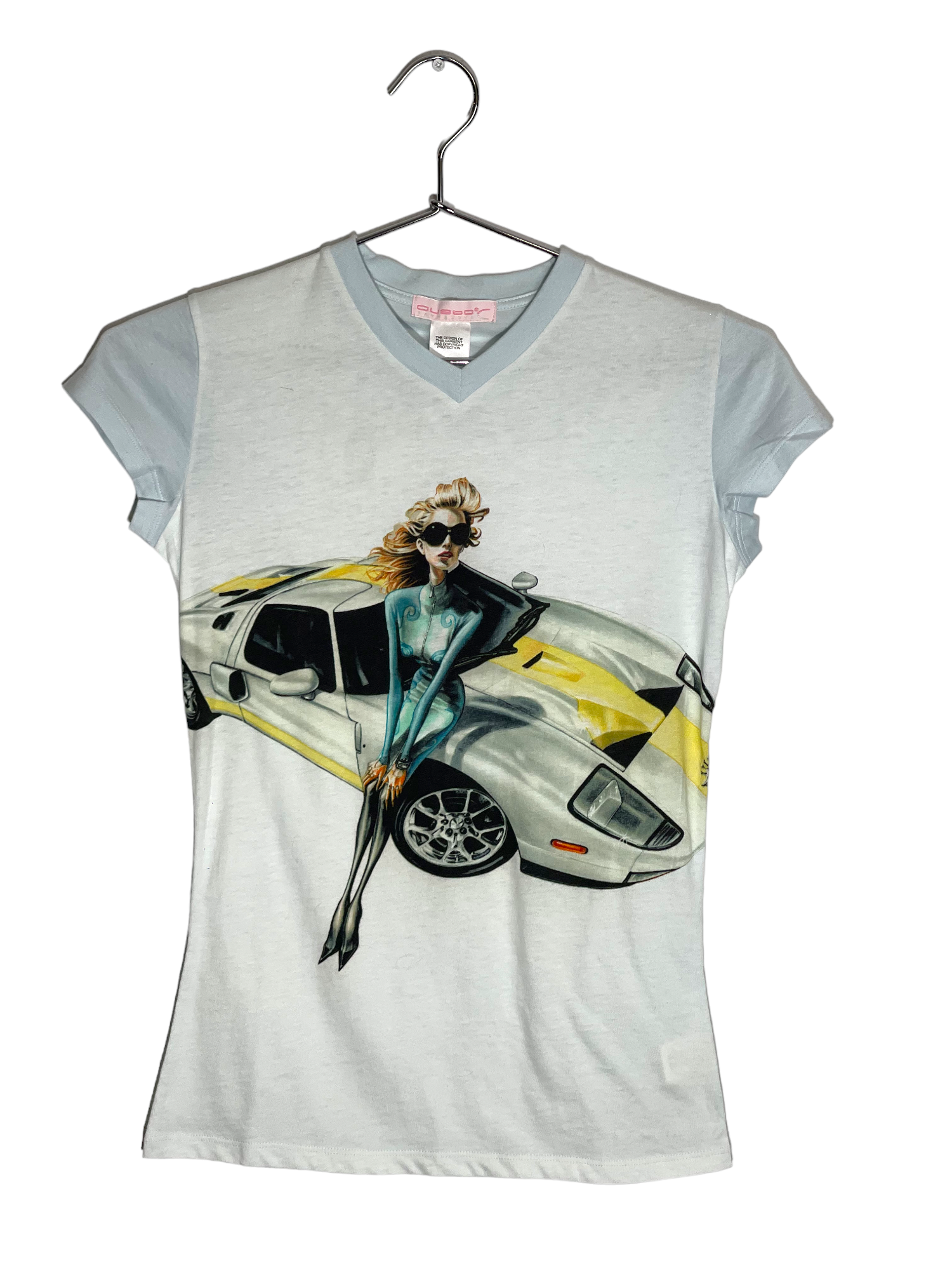 Woman On Car Graphic Custo Tee