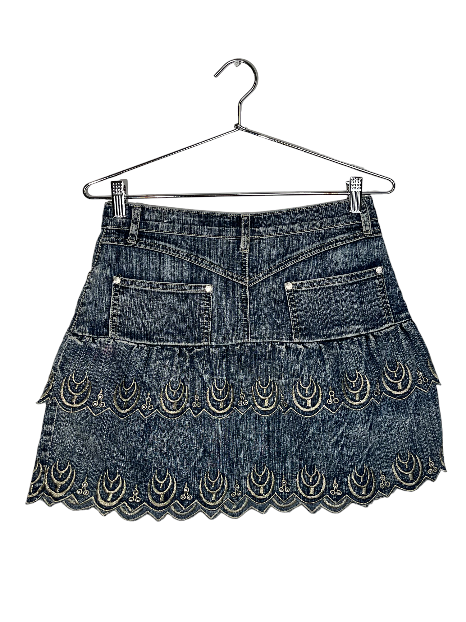 Apollo Embroidered Denim Skirt