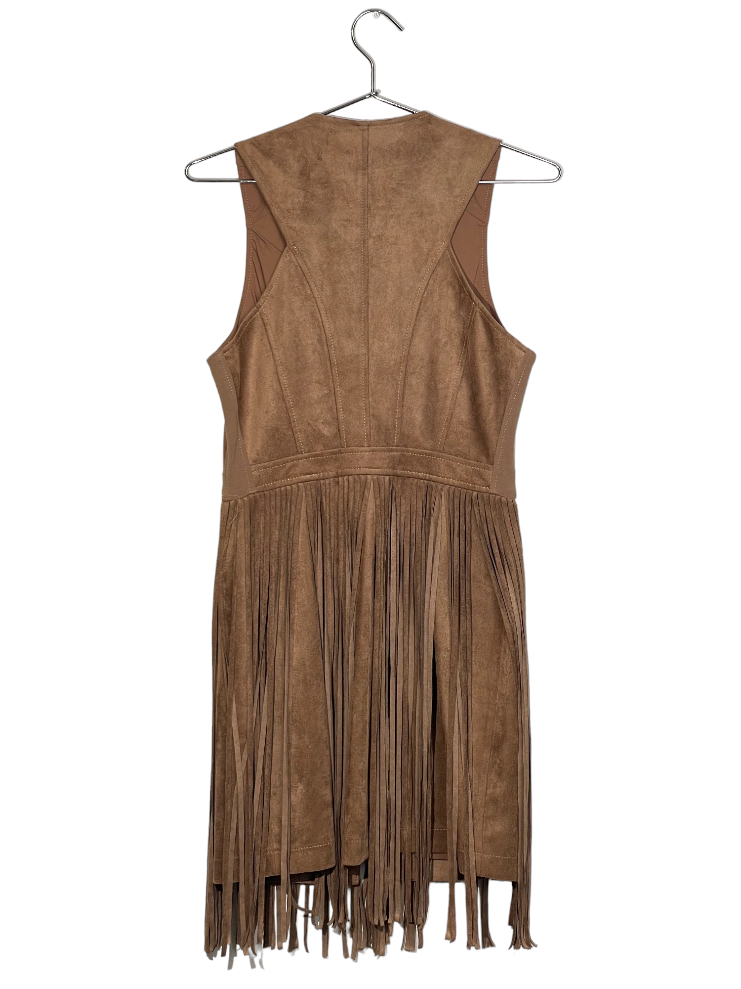 Suede Fringe Mini Dress