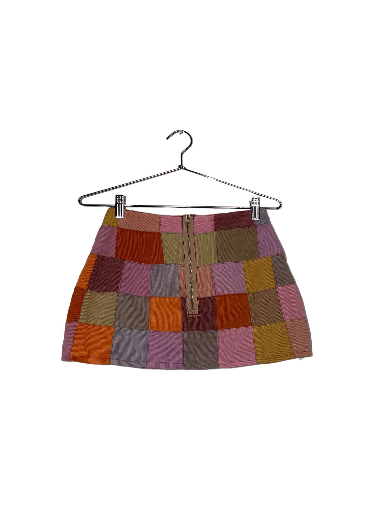 Multi Color Patch Work Mini Skirt