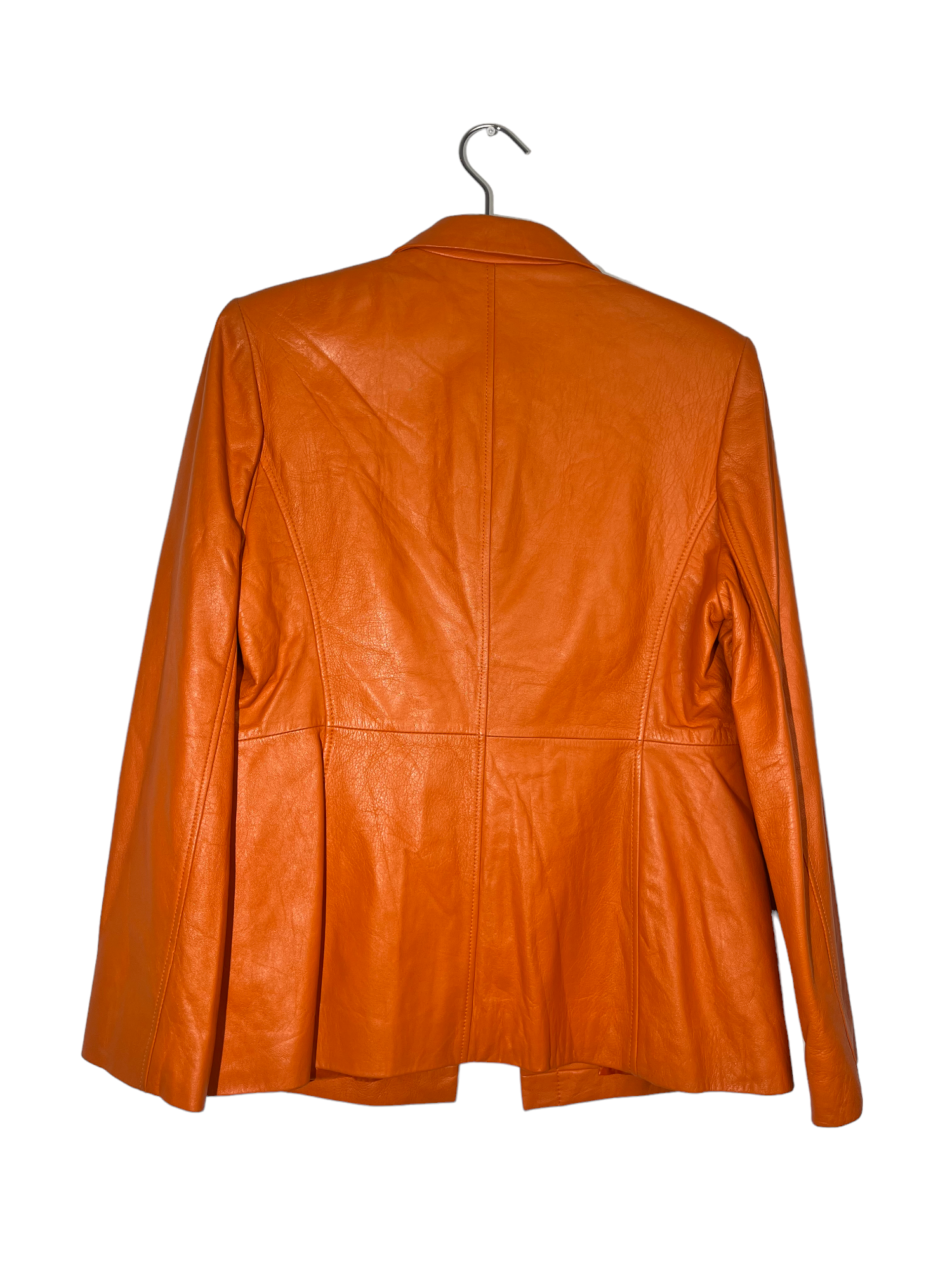 Orange Planet Leather Jacket