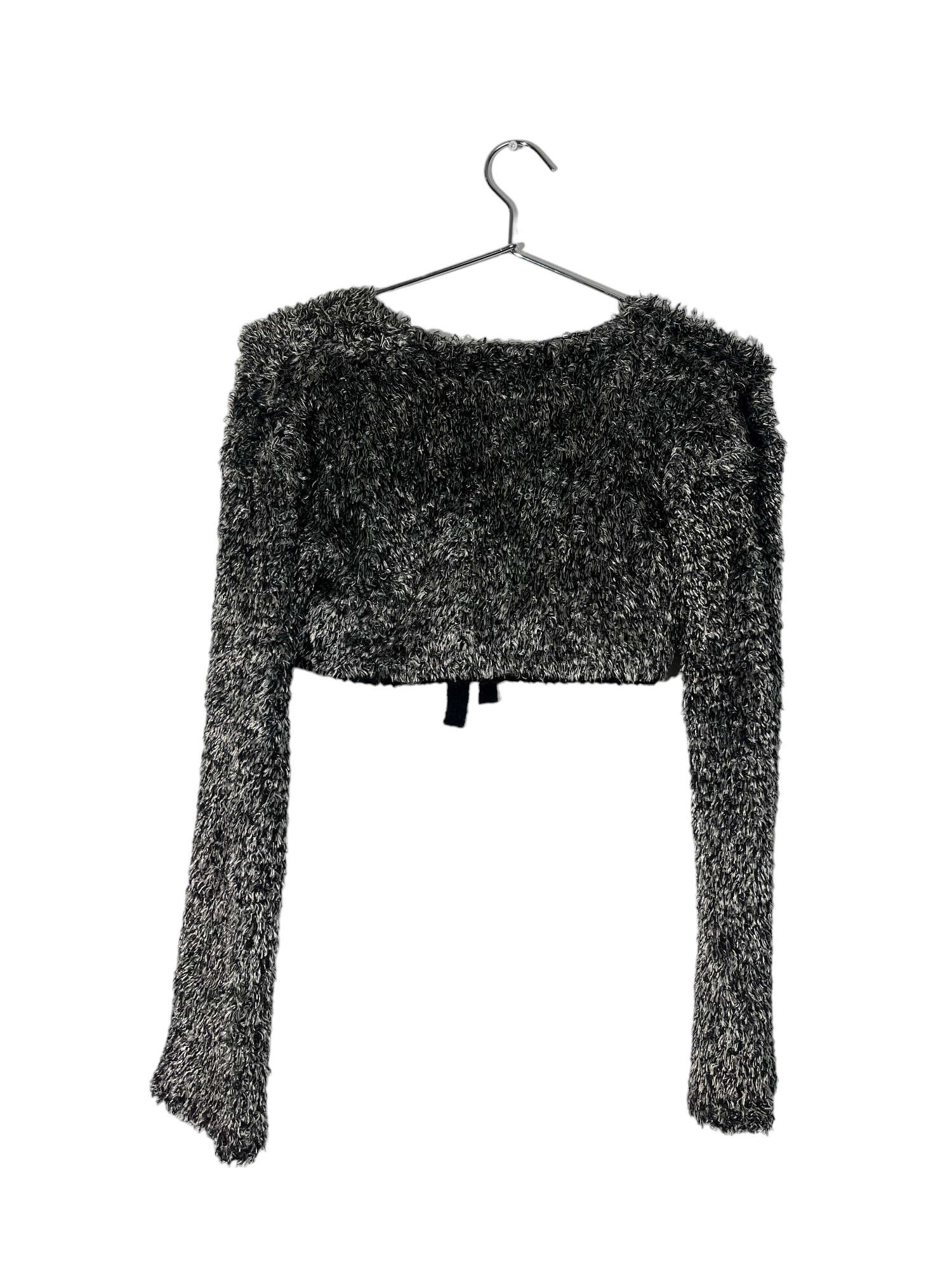 Fuzzy Long Sleeve Crop Top