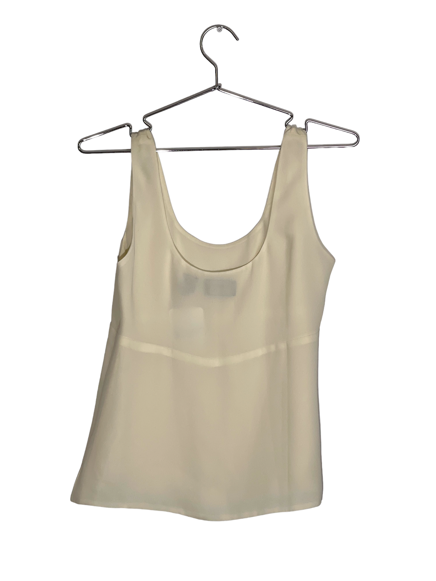 Beige Silk Tank Top