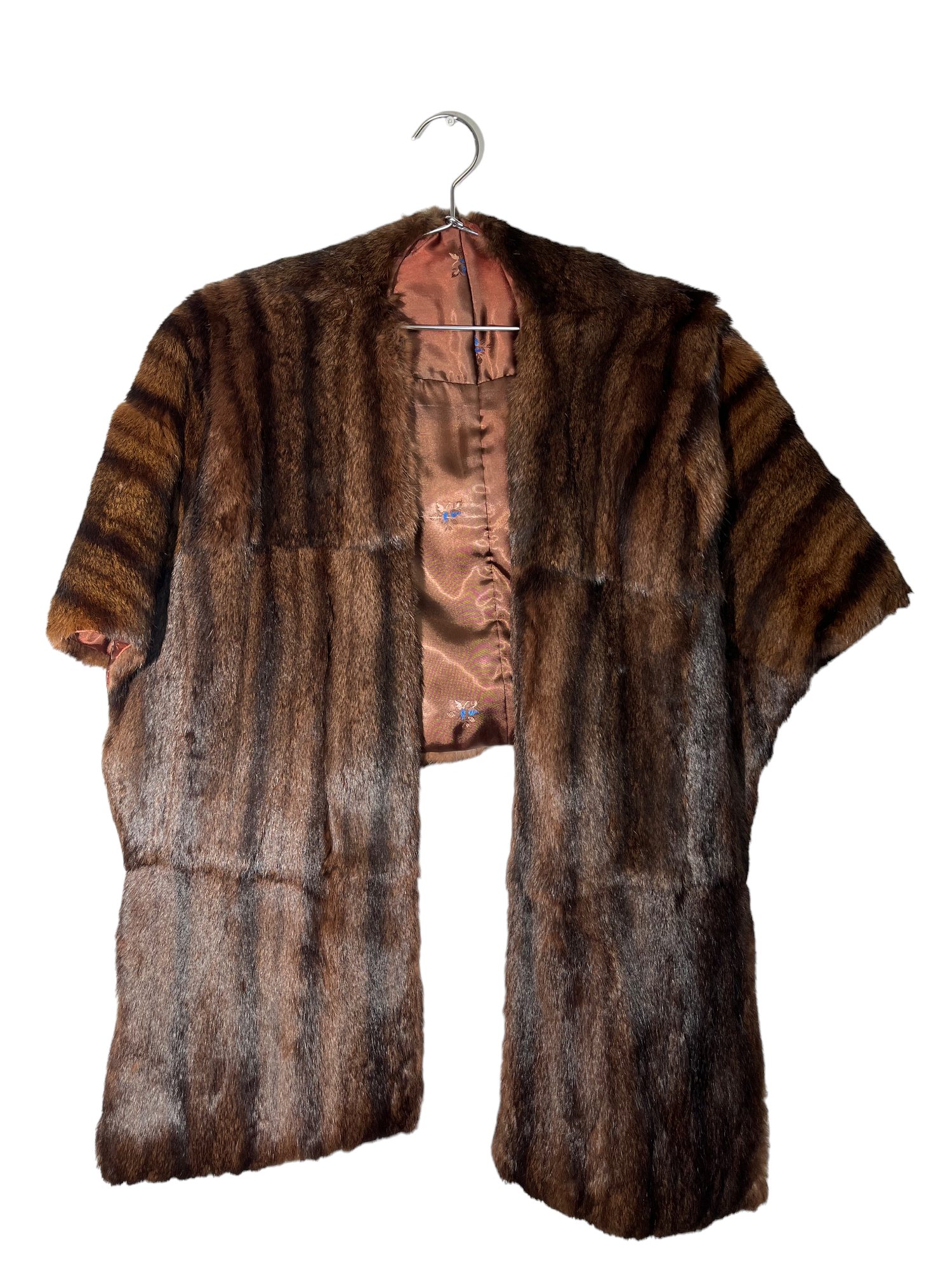 Vintage Brown Fur Shawl