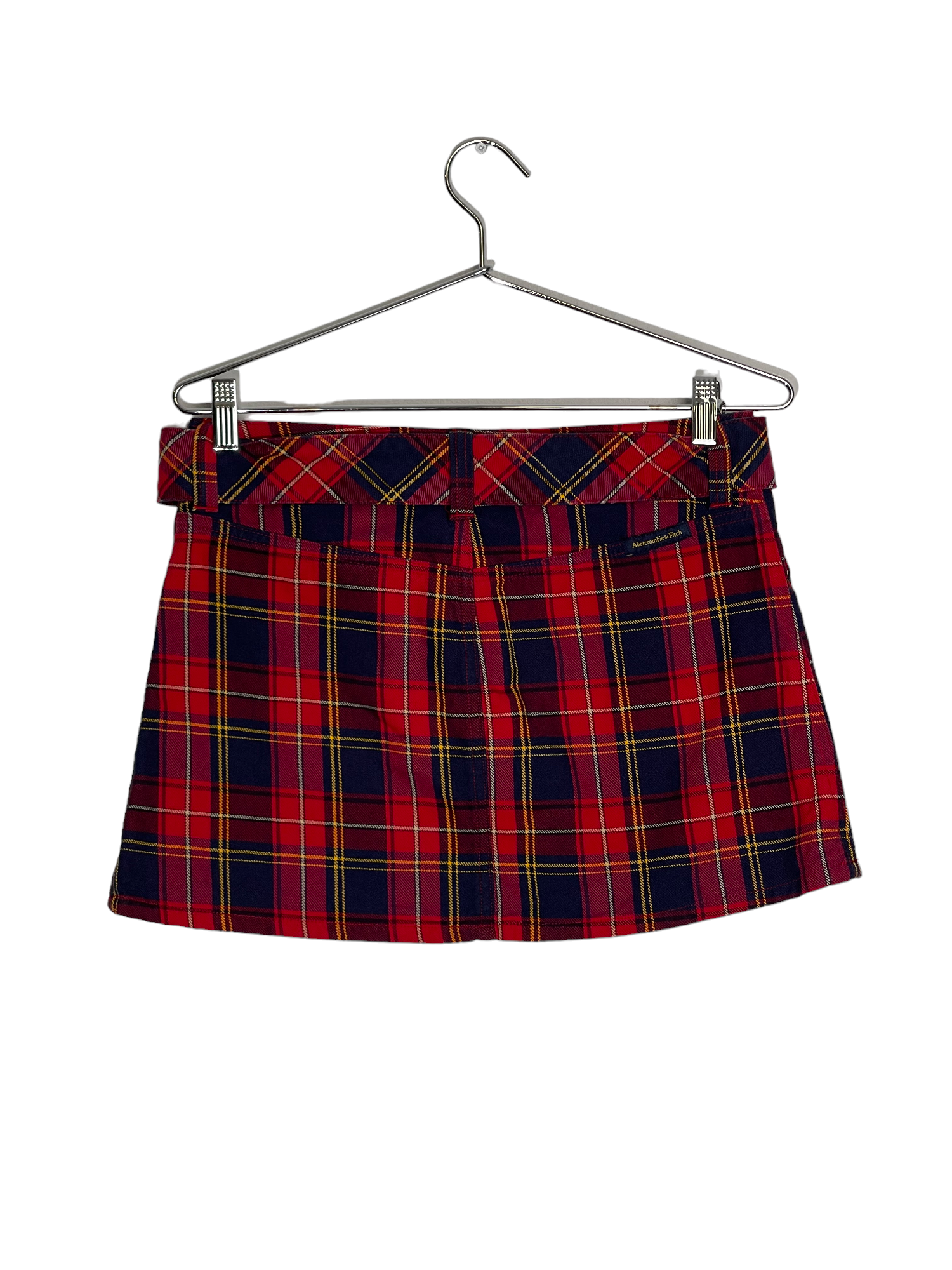 A&F Red Plaid Mini Skirt