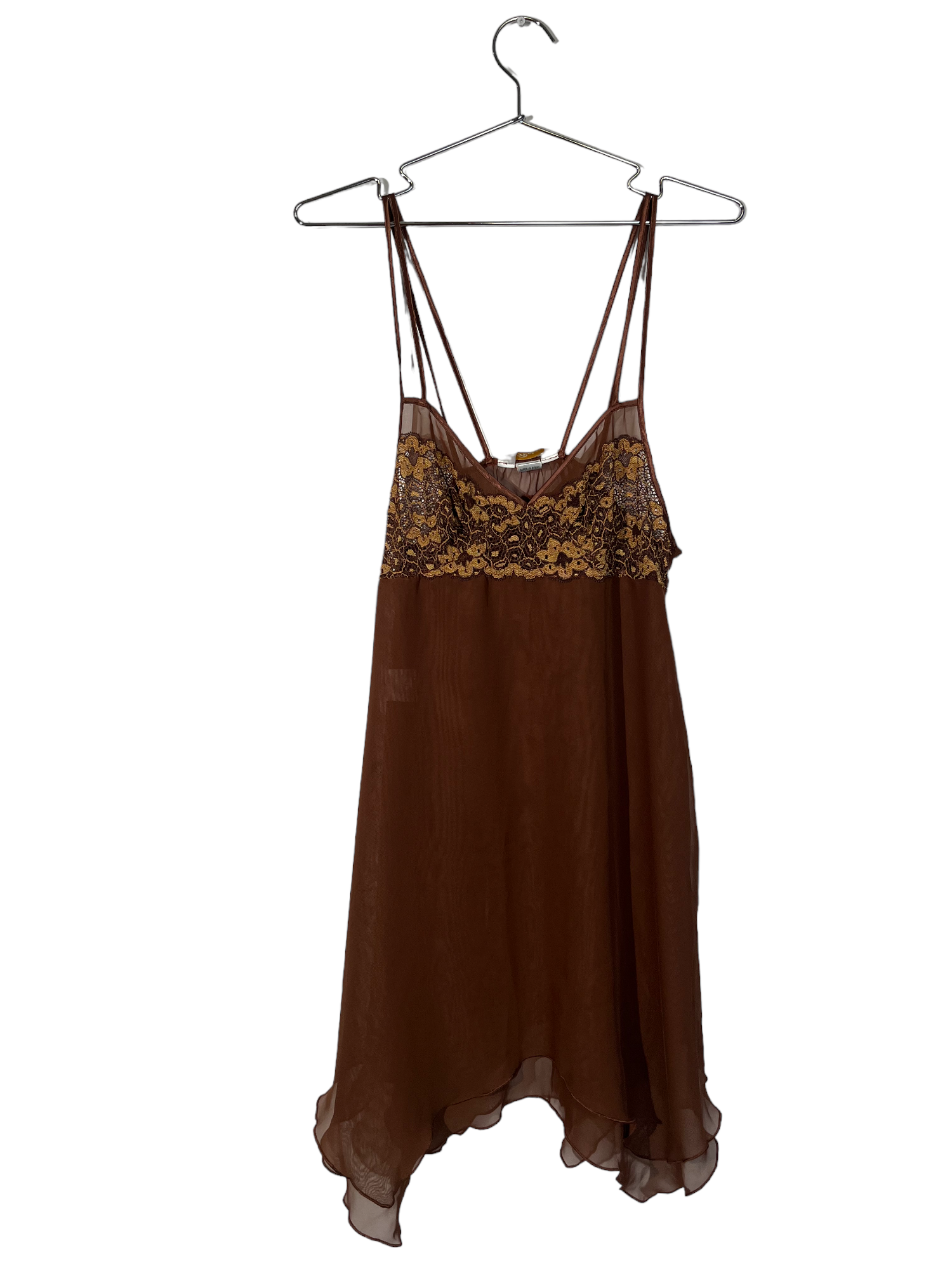 Brown Sheer Slip Dress