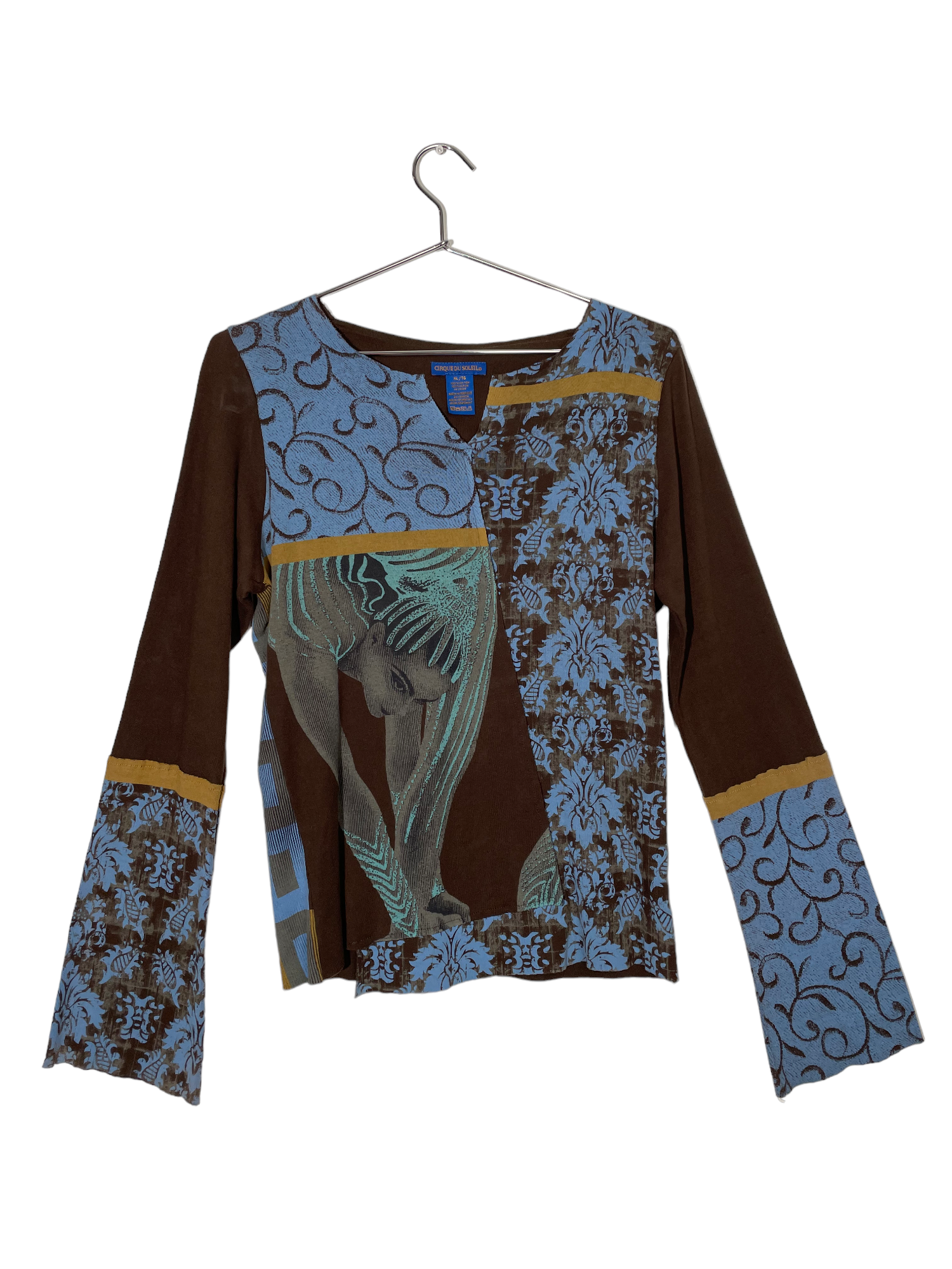 Cirque Du Soleil Abstract Graphic Long Sleeve Top