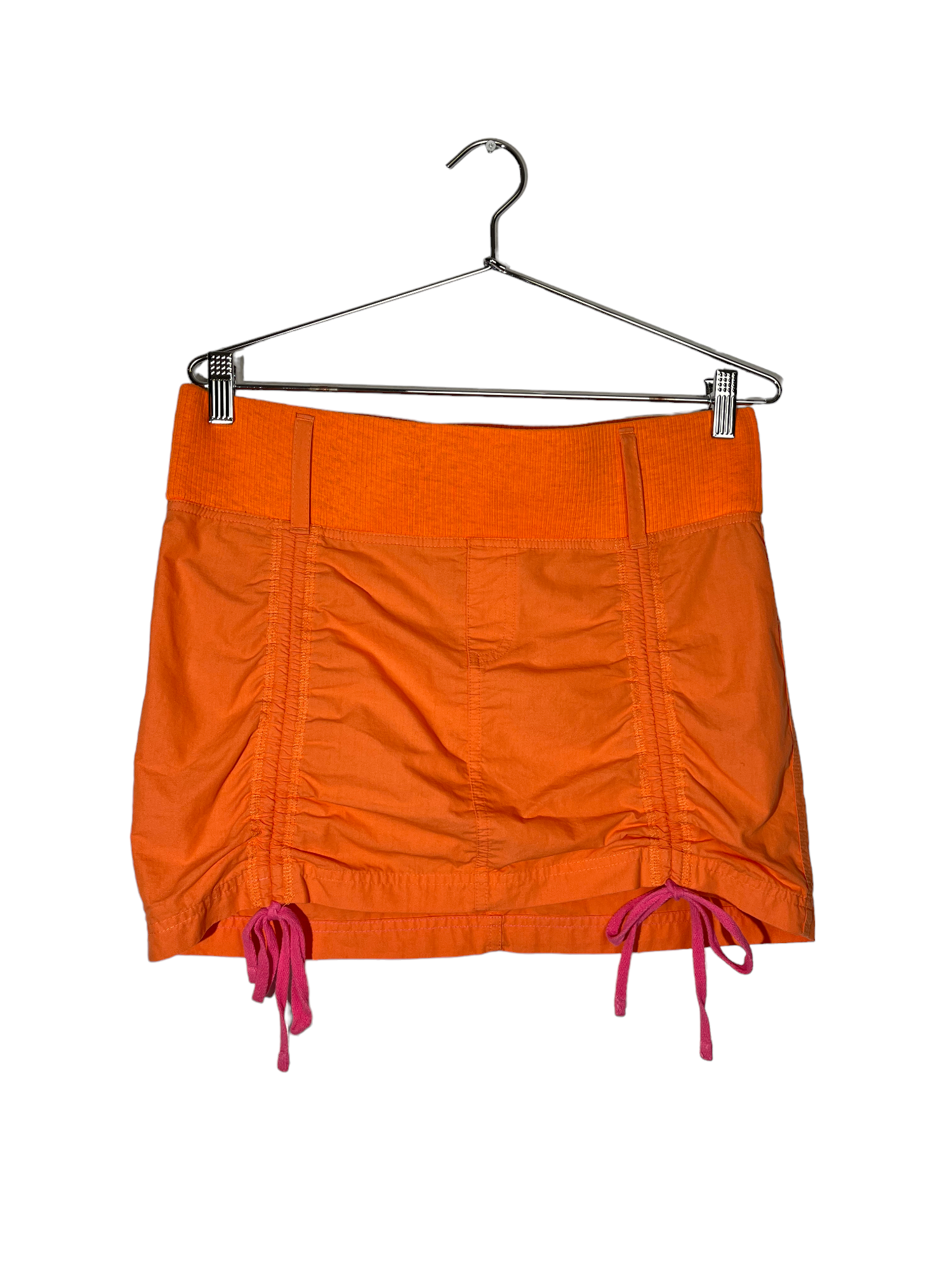 Orange Scrunch Mini Skirt