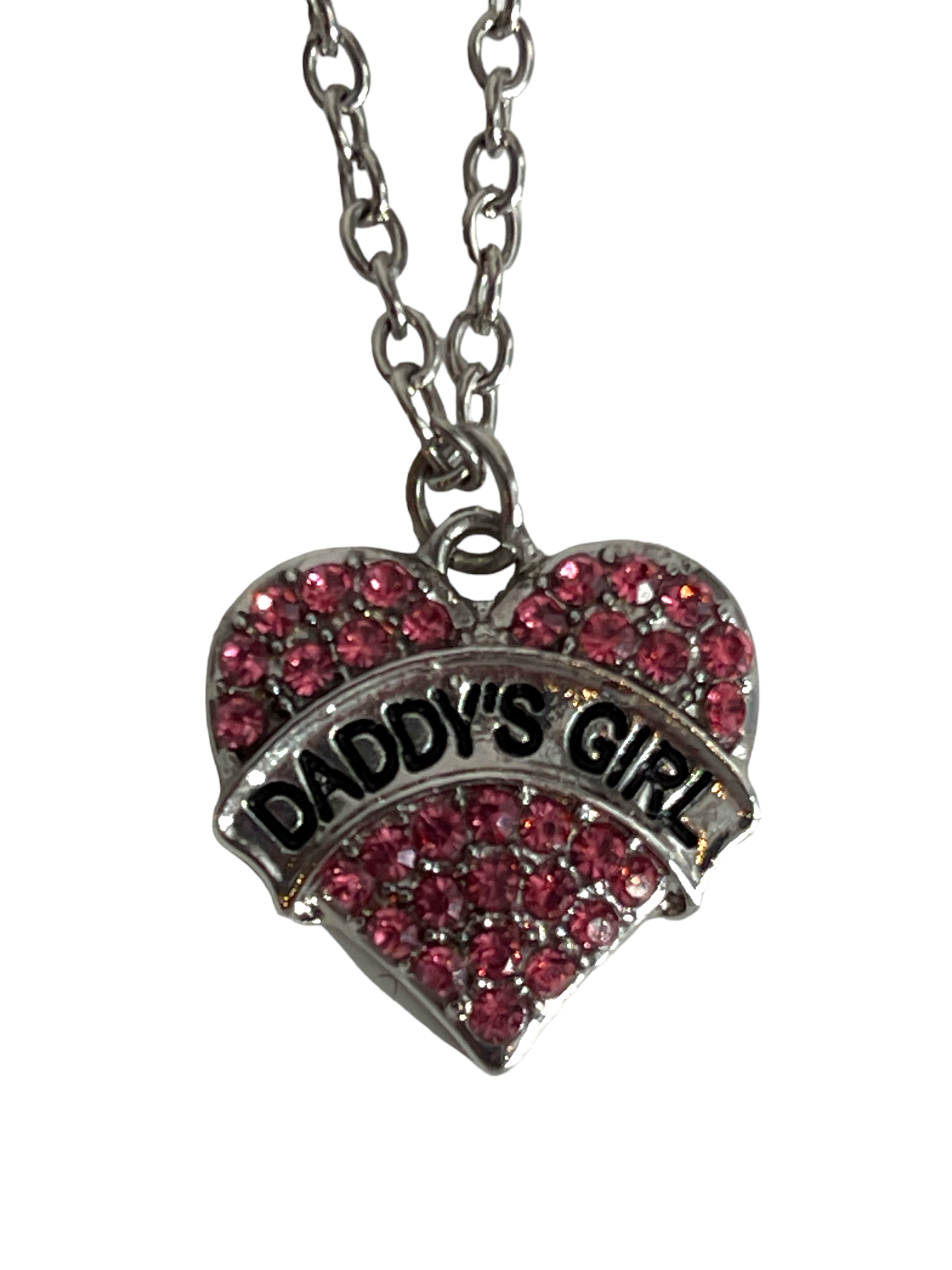 "Daddy's Girl" Heart Rhinestone Necklace