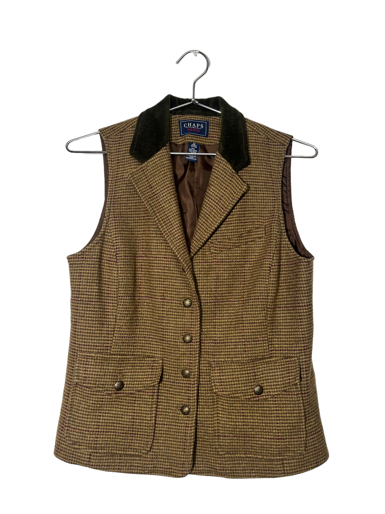 Chaps Houndstooth Vest