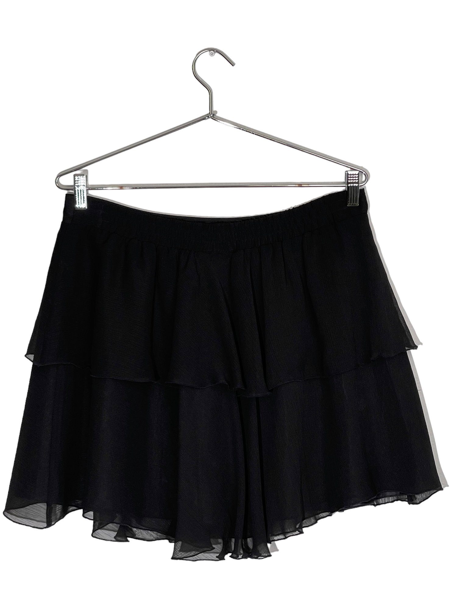 Silk Layer Skirt With Bow