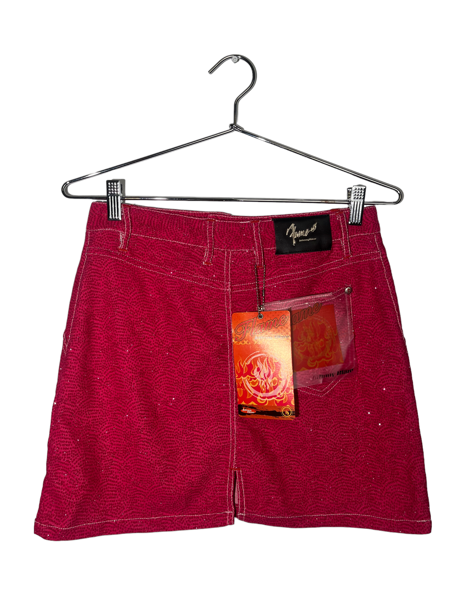 Flame Johnny Blaze Mini Sparkly Pink Skirt