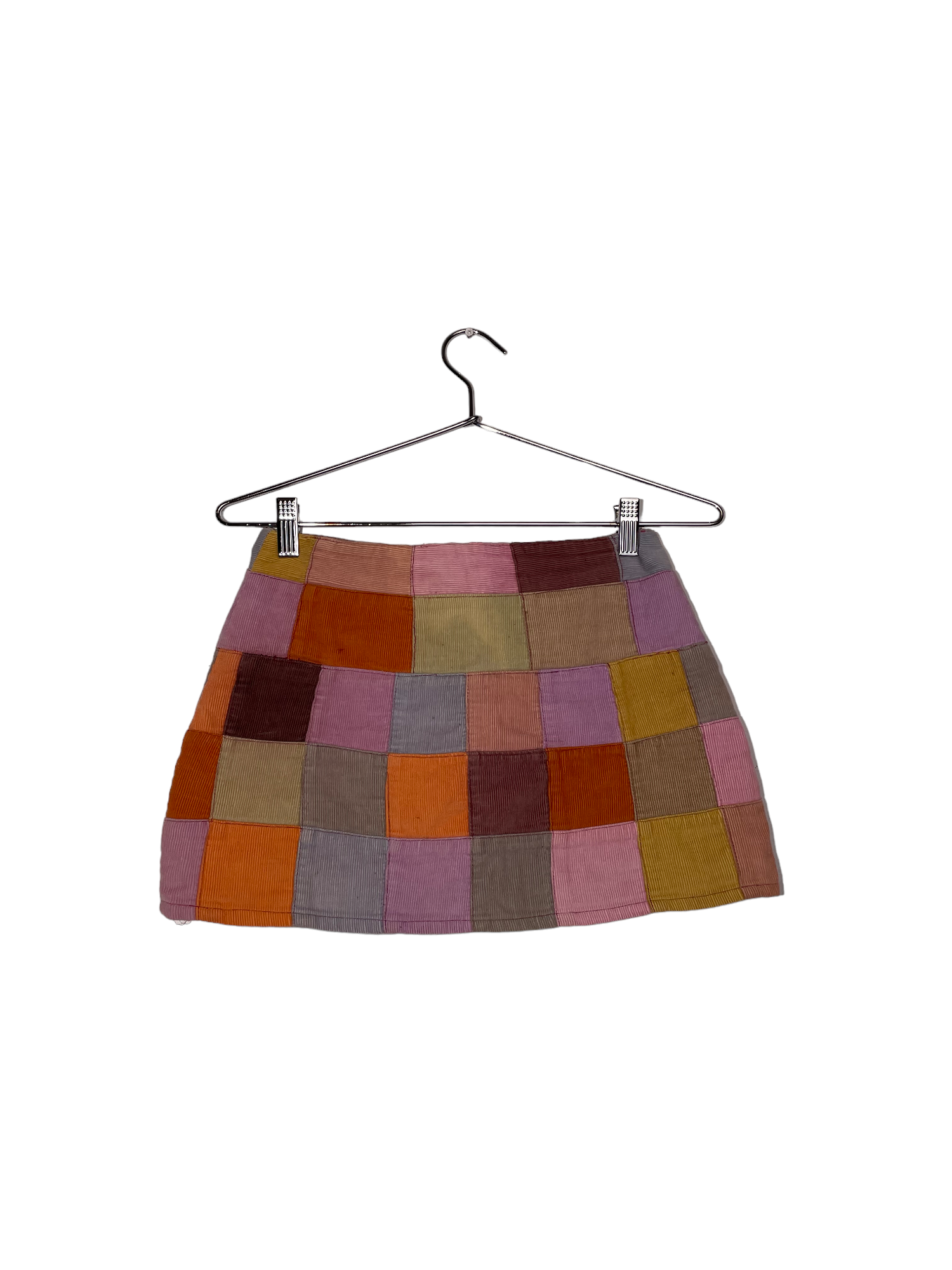 Multi Color Patch Work Mini Skirt