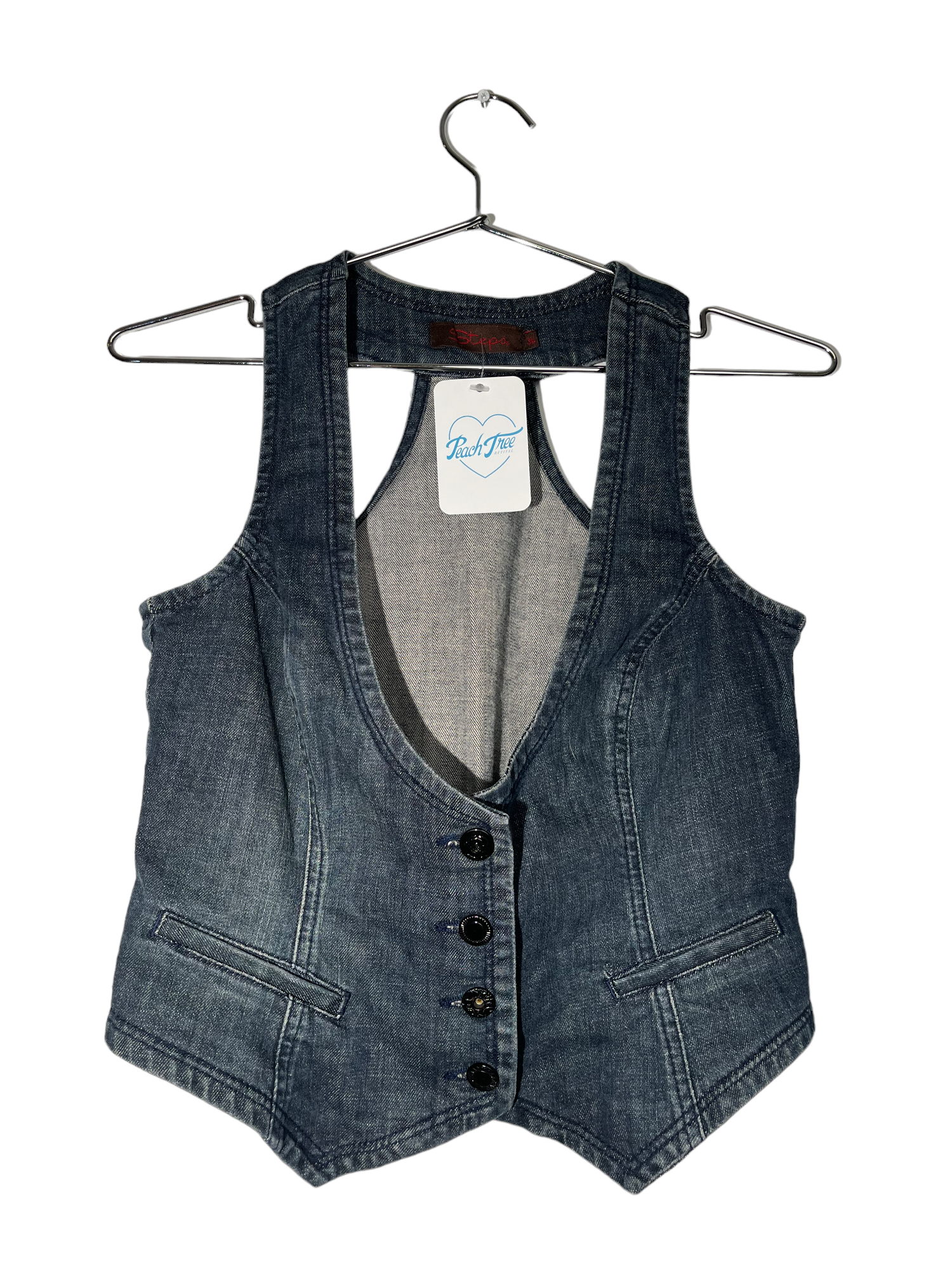 Dark Wash Denim Vest